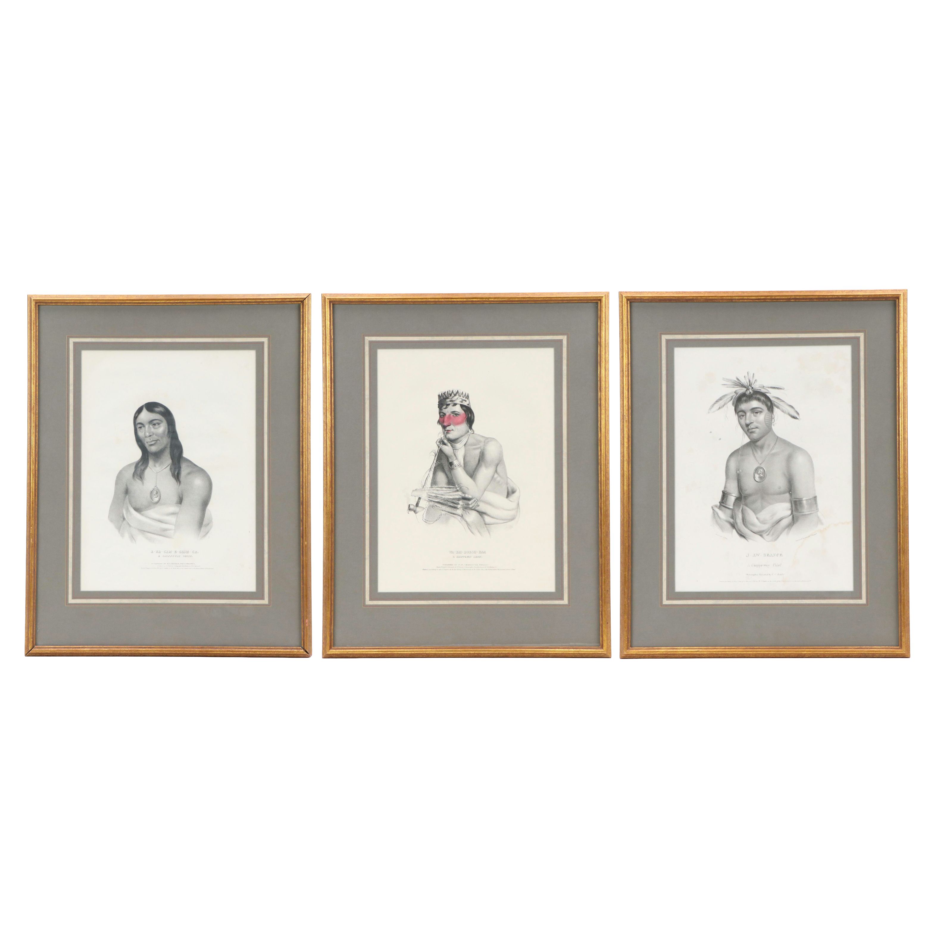 Charles Bird King Lithographs "Wa-Em-Boesh-Kaa," and More, Circa 1840