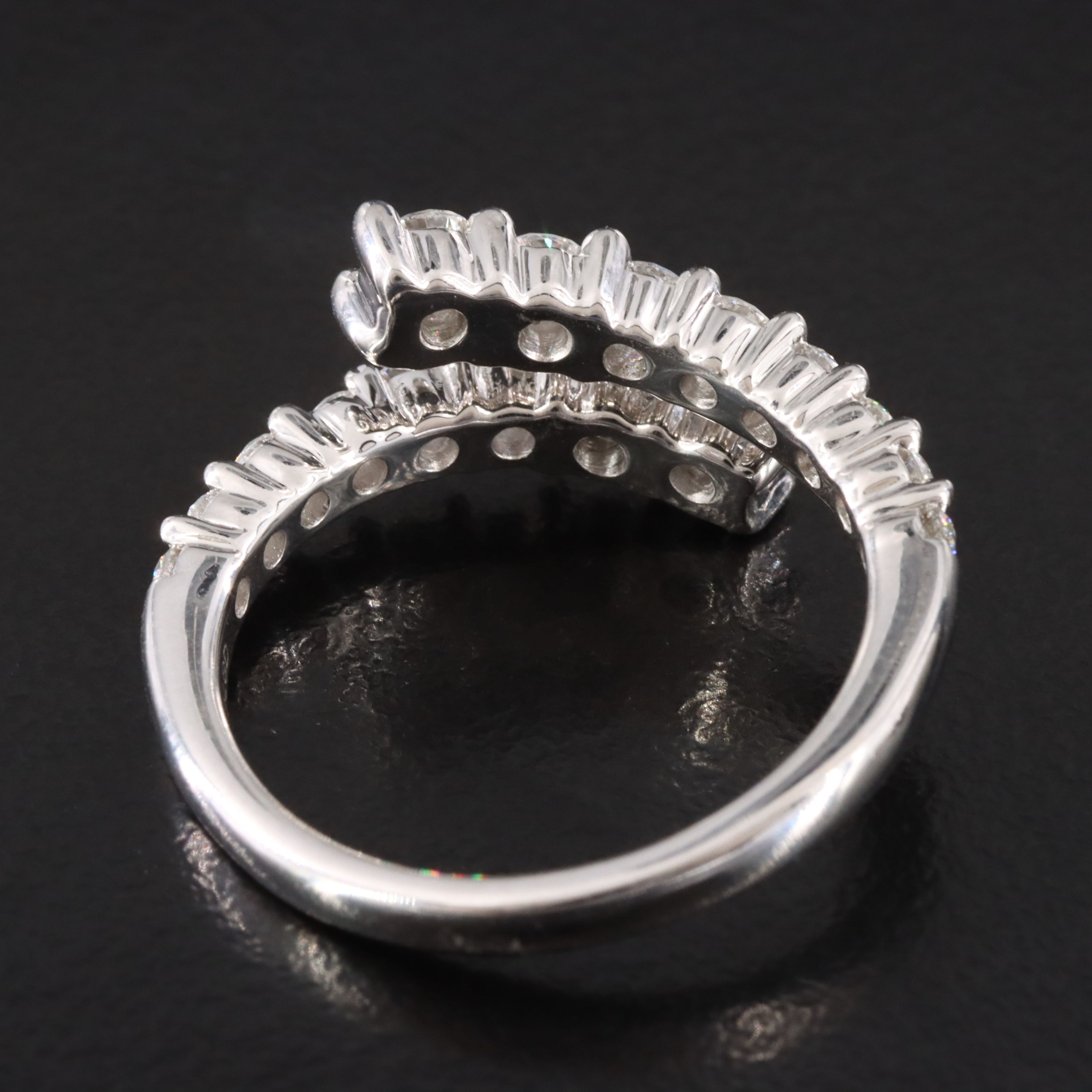 14K 1.01 CTW Lab Grown Diamond Bypass Ring
