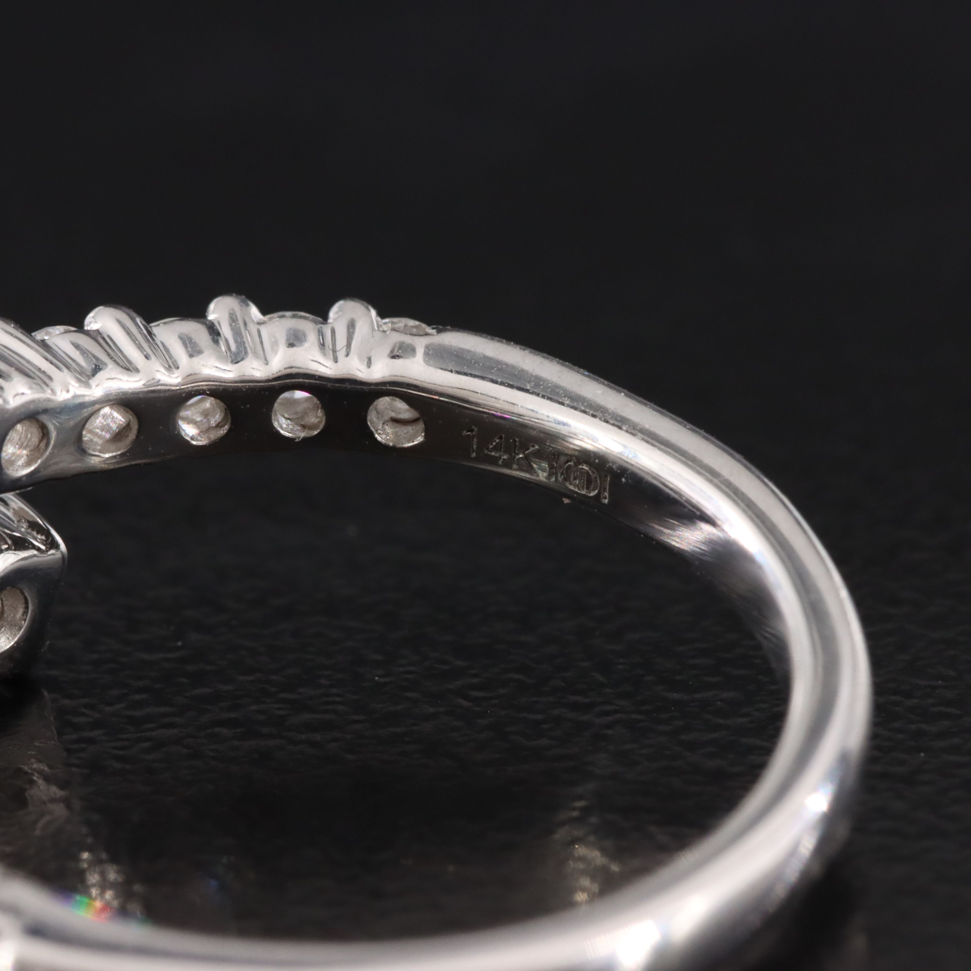 14K 1.01 CTW Lab Grown Diamond Bypass Ring