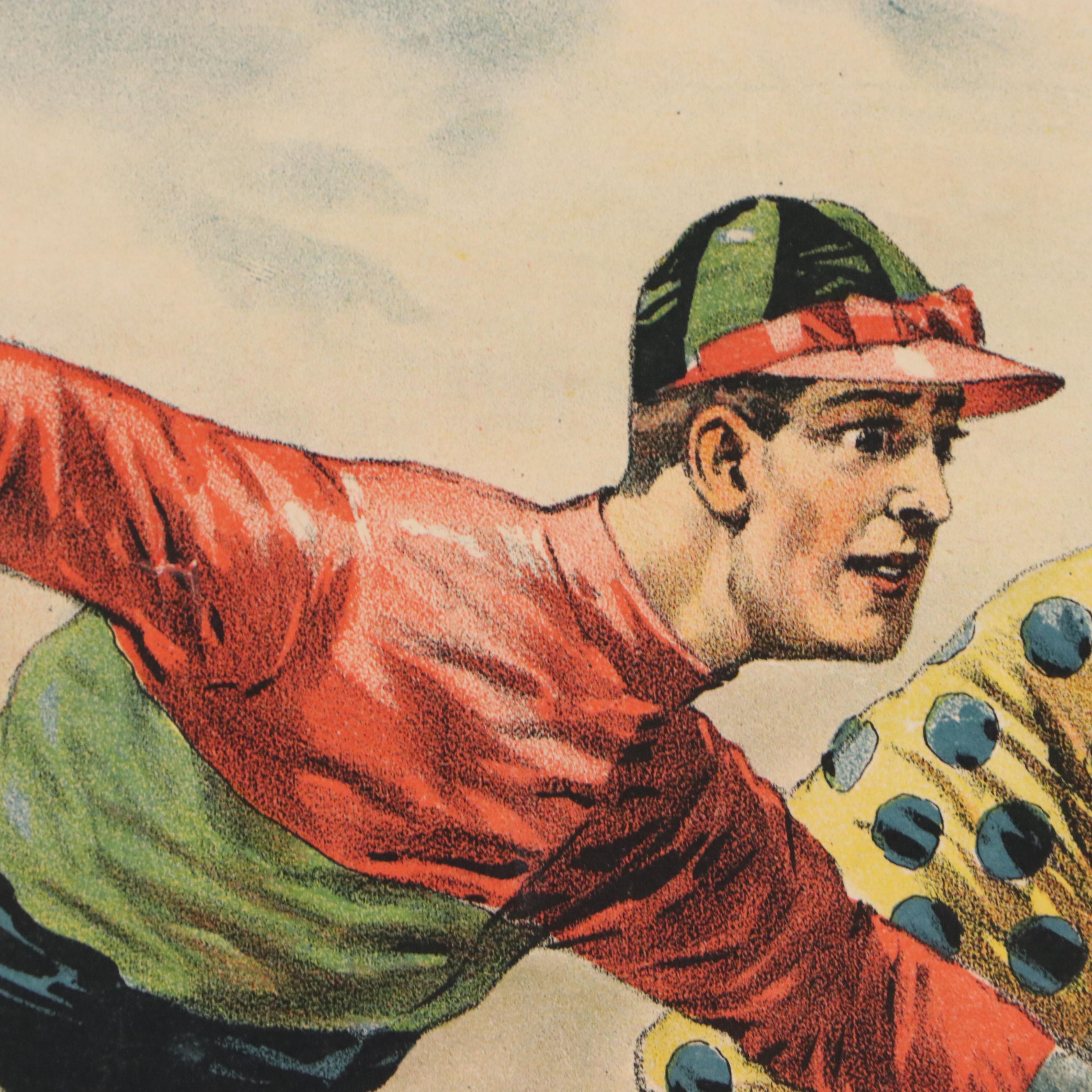 The Courier Lithographing Co. Chromolithograph "Running Race," Late 19th Century