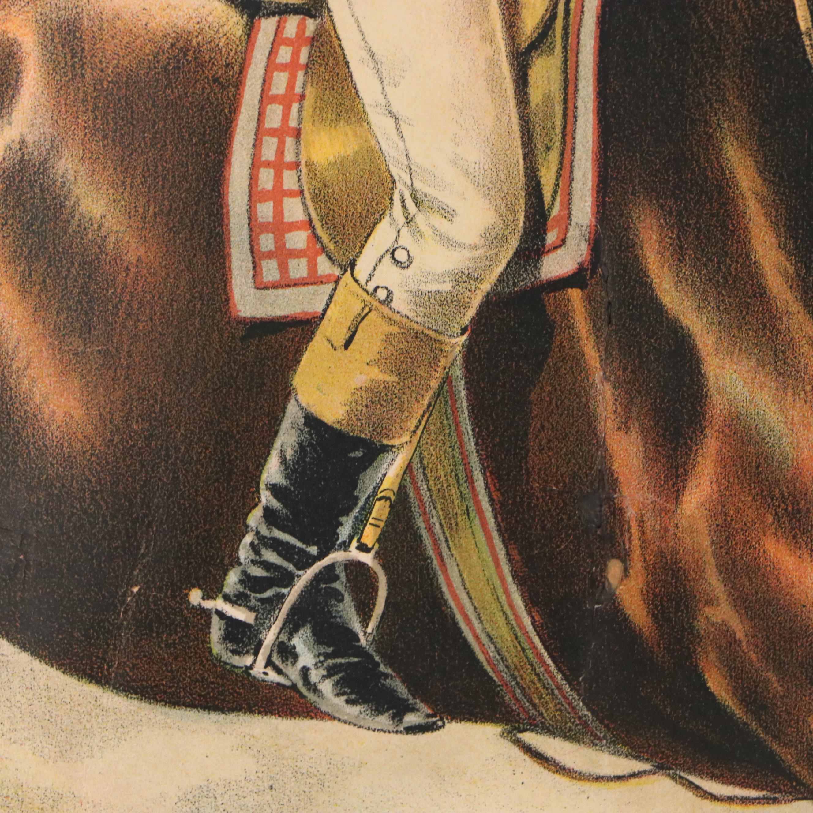 The Courier Lithographing Co. Chromolithograph "Running Race," Late 19th Century