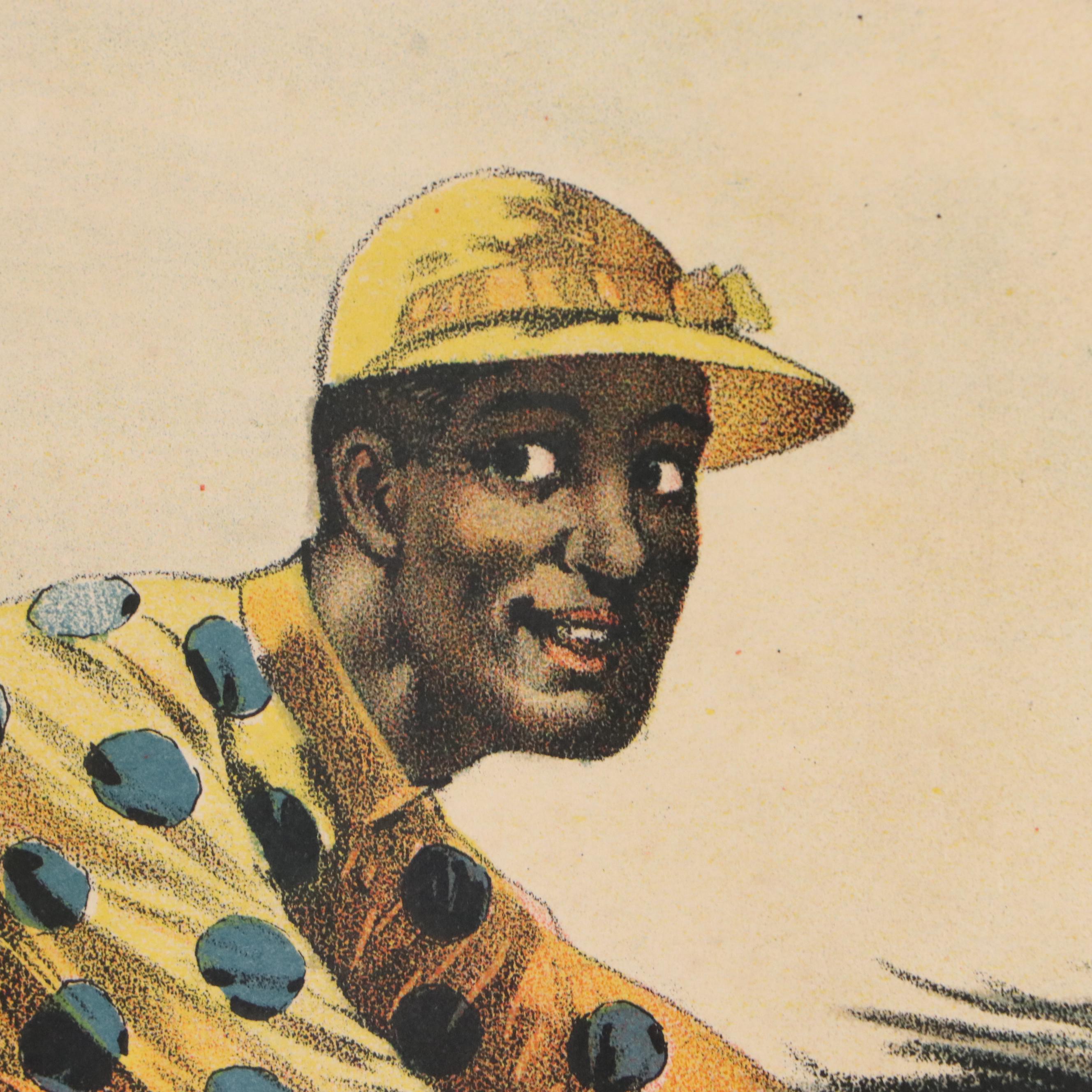 The Courier Lithographing Co. Chromolithograph "Running Race," Late 19th Century