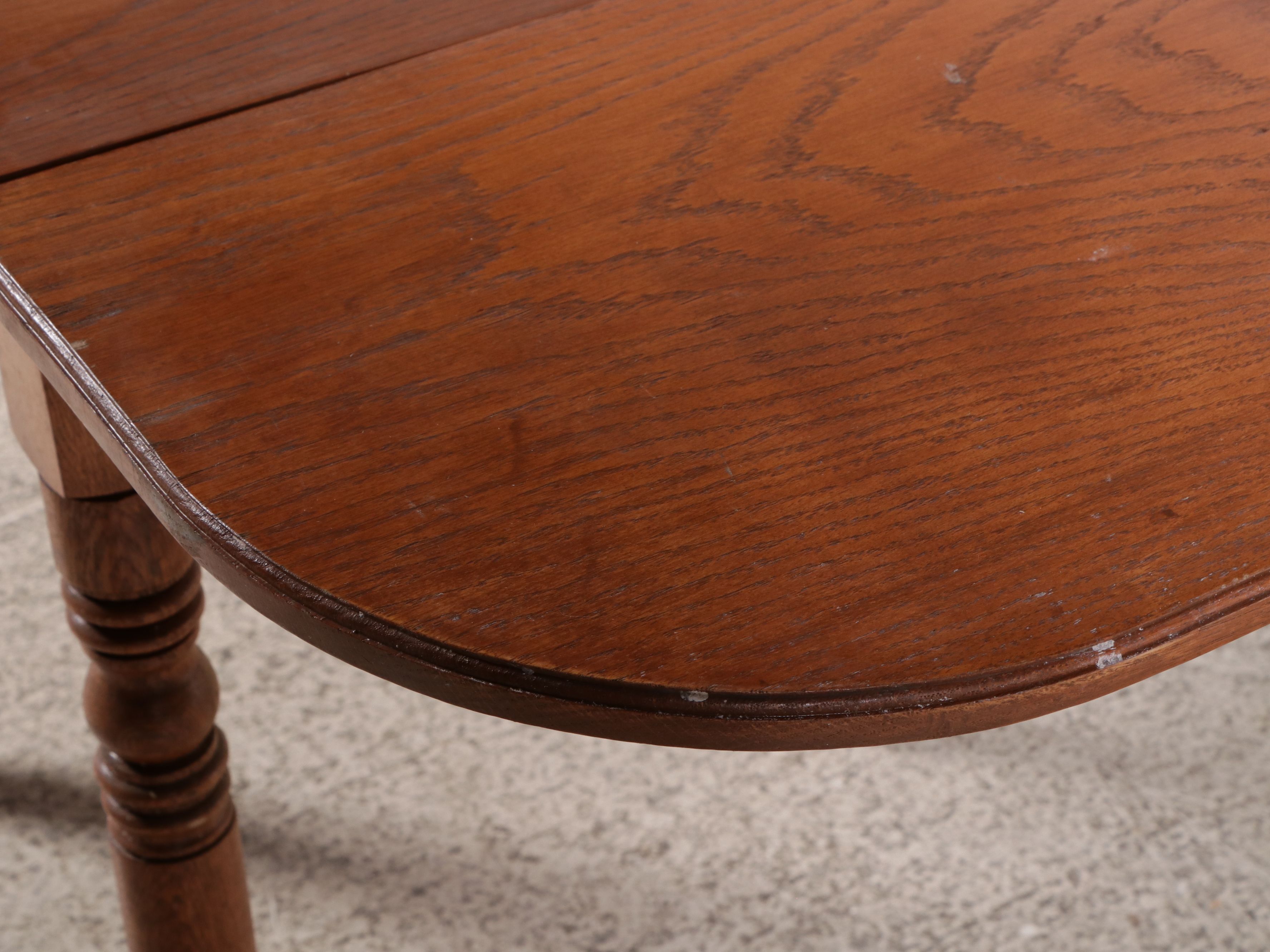 Vintage Handcrafted Frank Lutz Oak Drop-Leaf Table, 1992