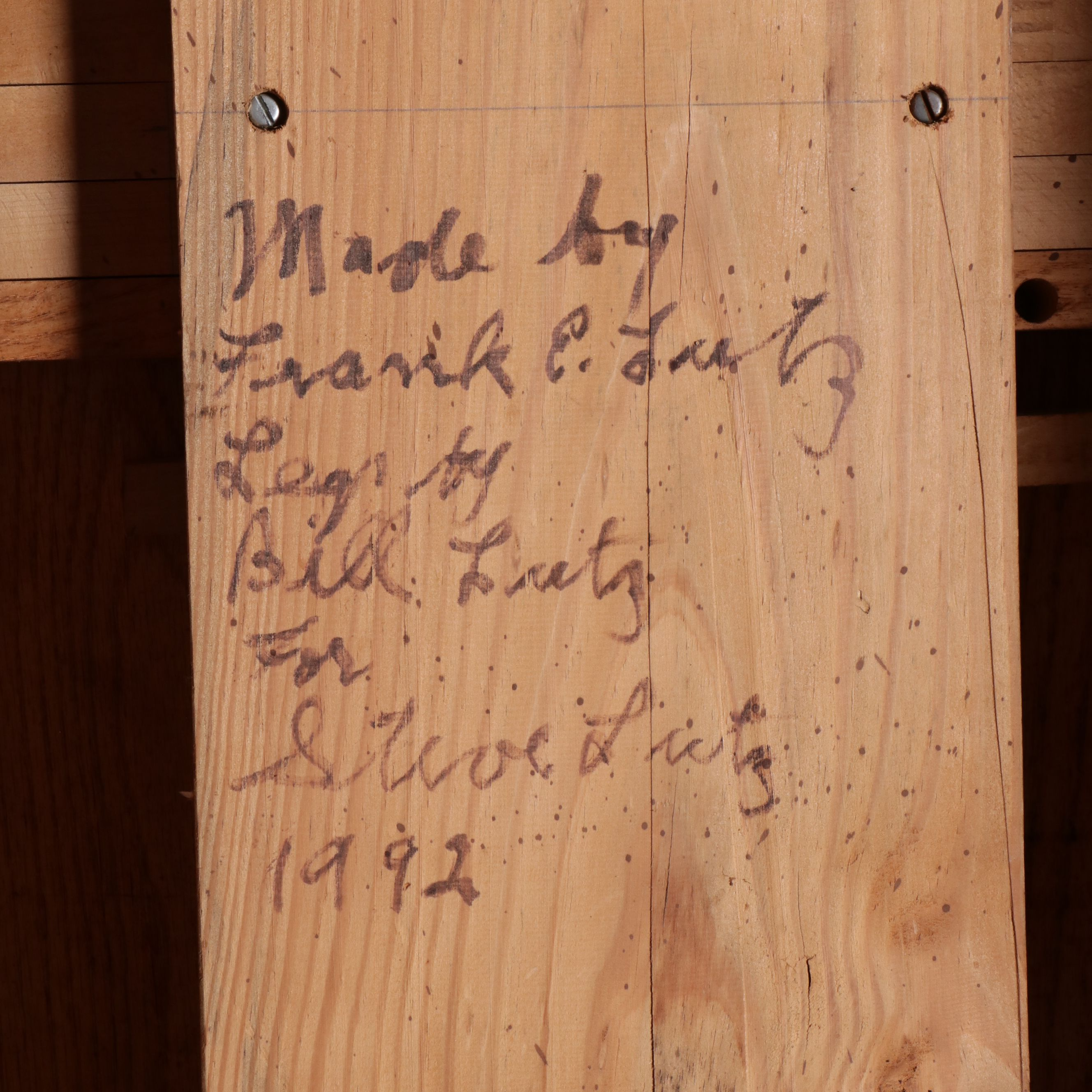 Vintage Handcrafted Frank Lutz Oak Drop-Leaf Table, 1992