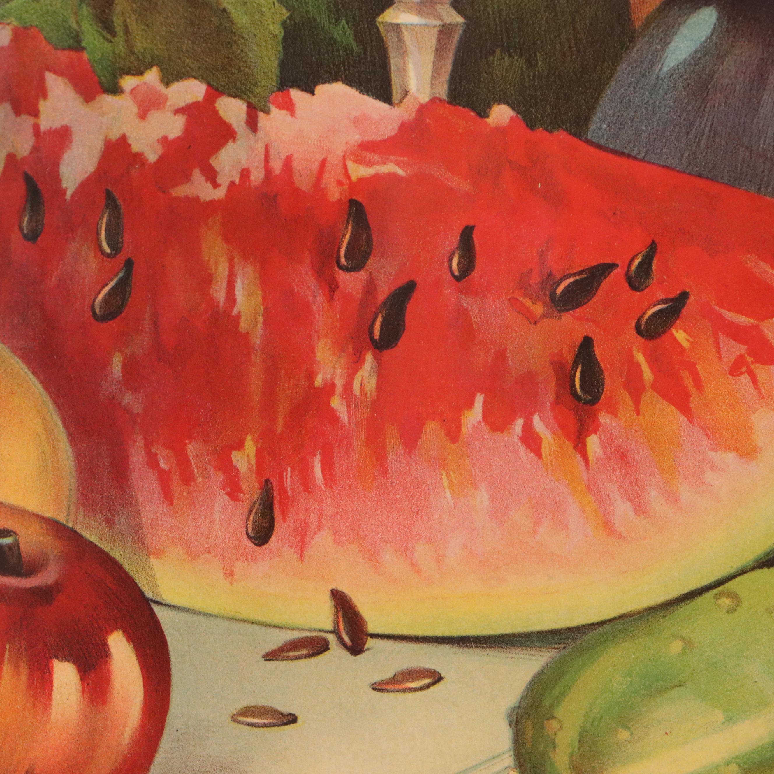 The Donaldson Lithographing Co. Chromolithograph of Fruit Still Life, 1893