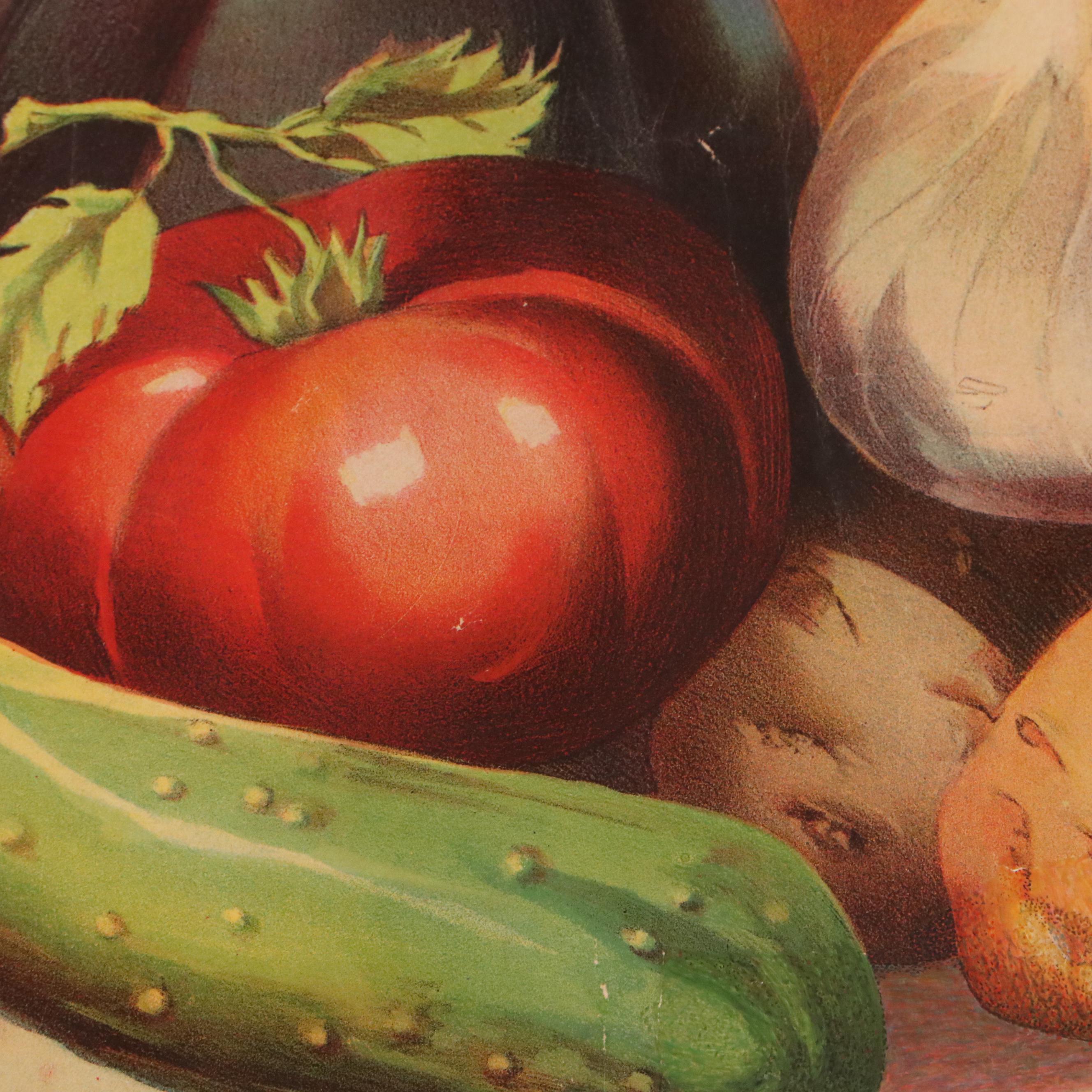 The Donaldson Lithographing Co. Chromolithograph of Fruit Still Life, 1893