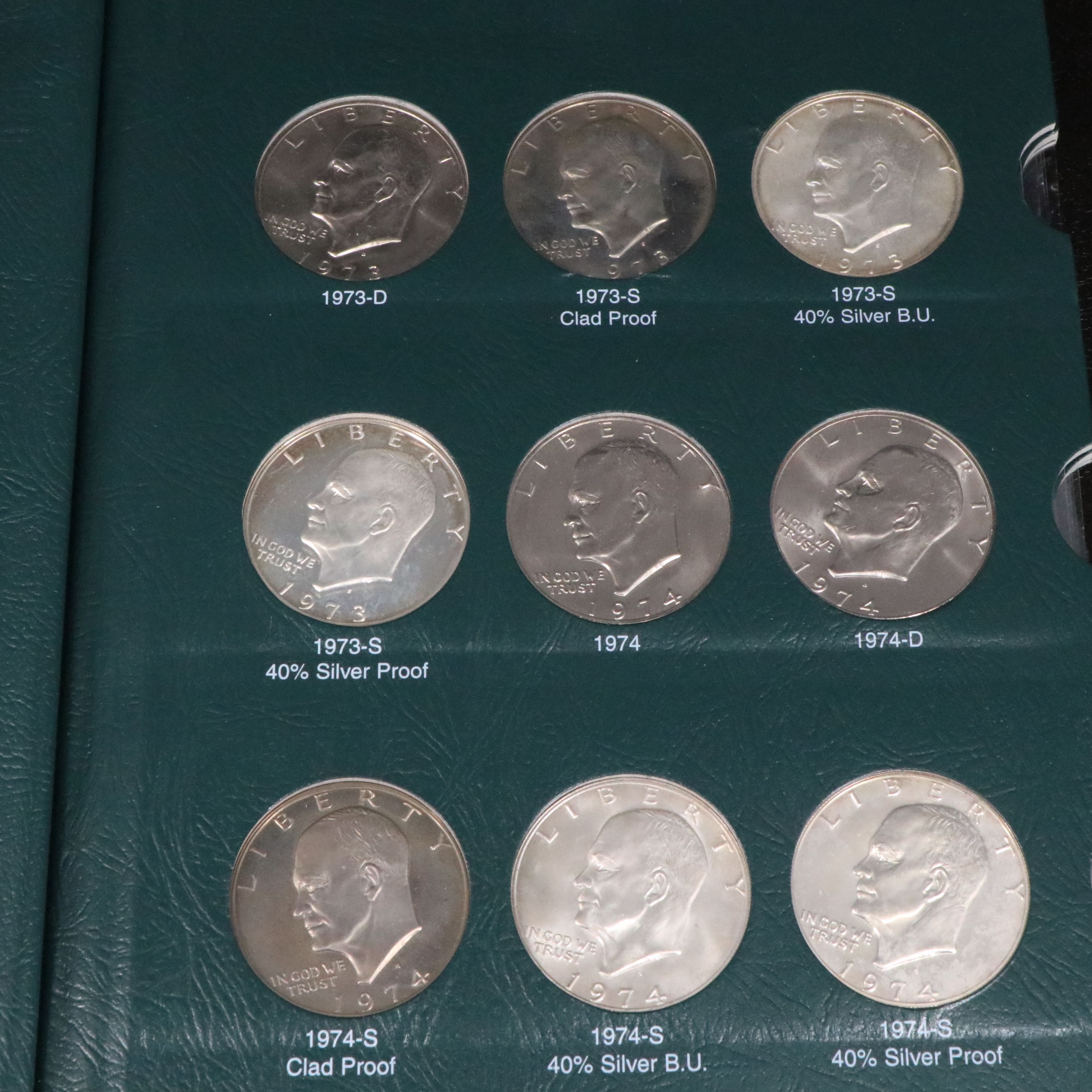 Complete Eisenhower Dollar Collection Including Proofs and Silver Issues