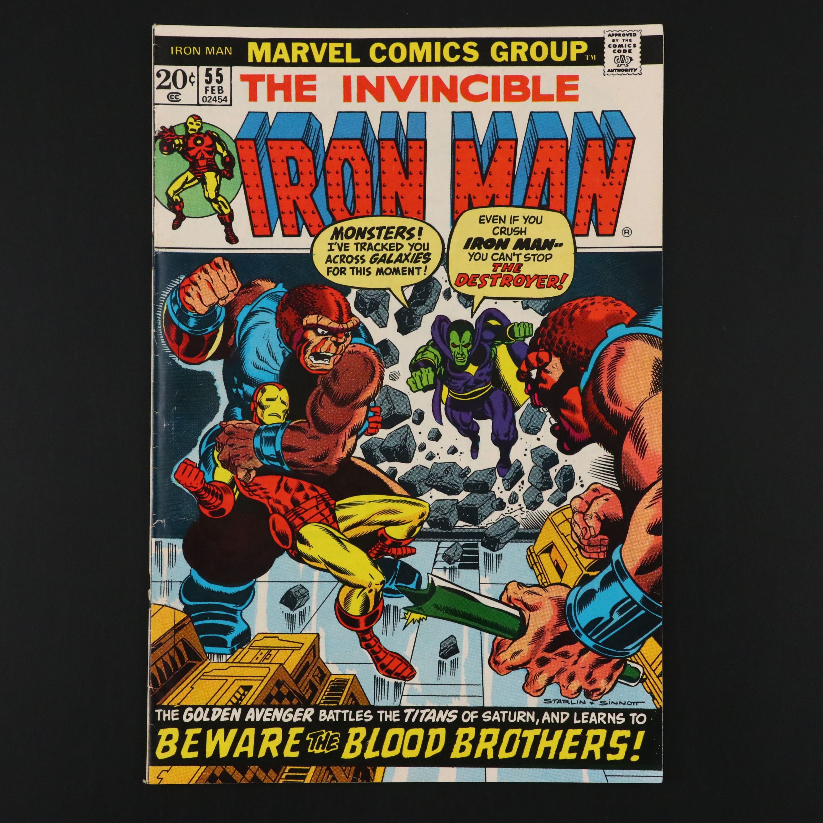 Marvel Comics "Iron Man #55" with First Appearance of Thanos, 1973