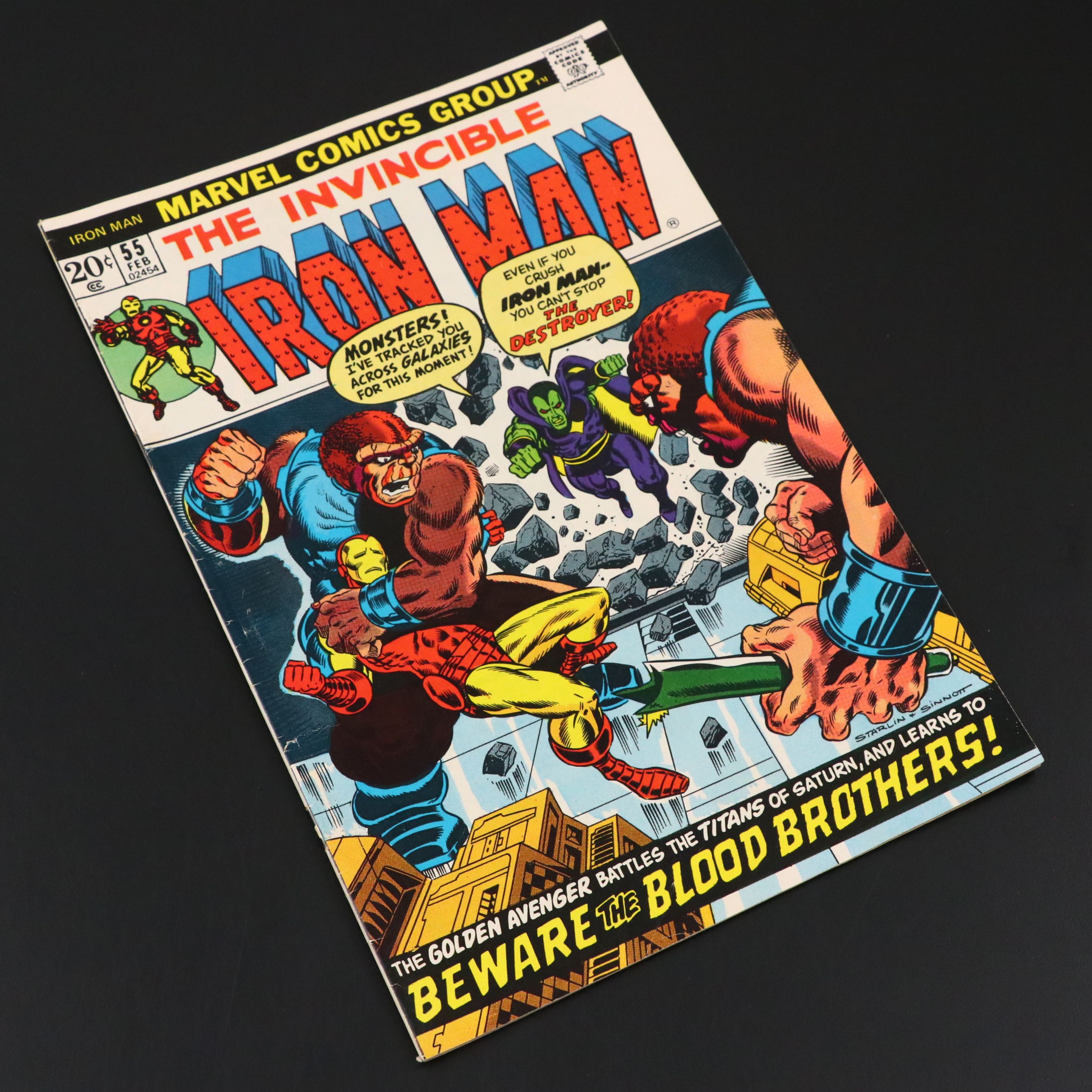 Marvel Comics "Iron Man #55" with First Appearance of Thanos, 1973