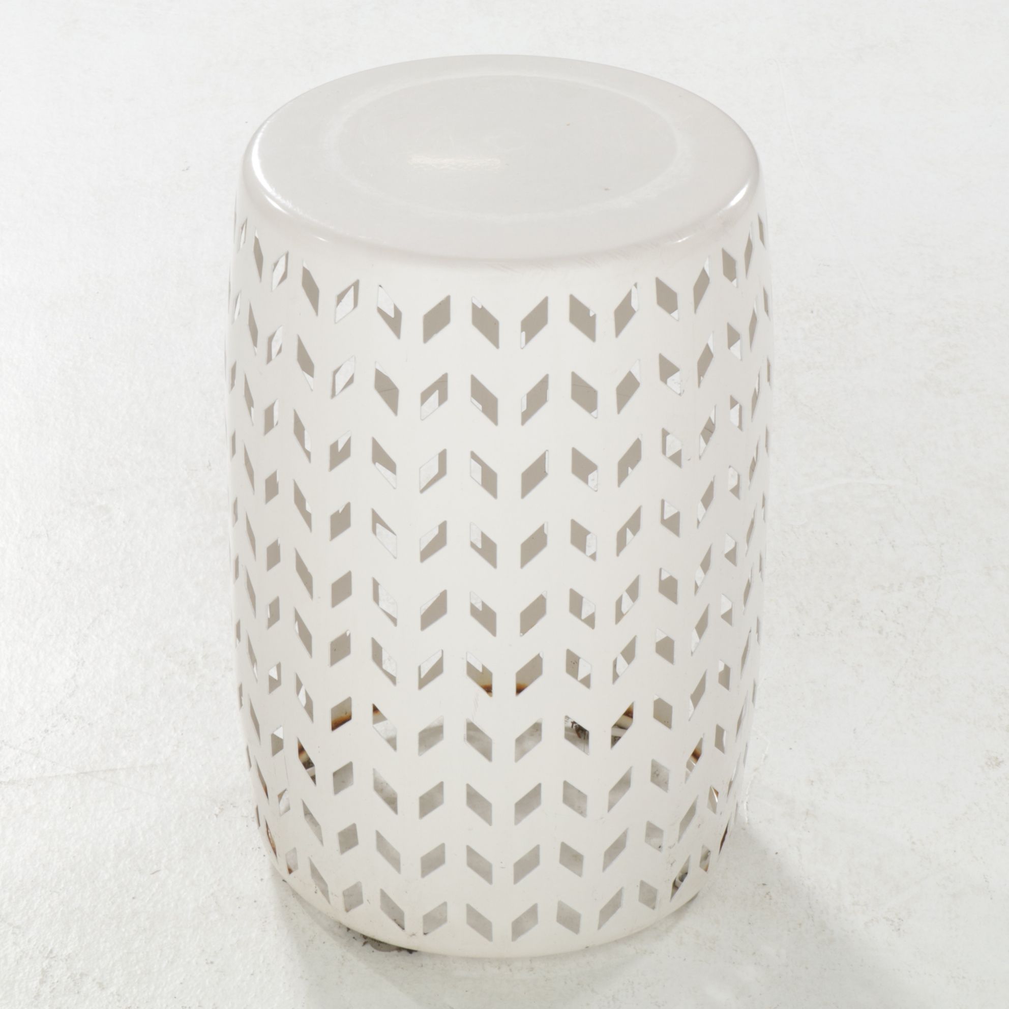 Enameled Metal Garden Seat