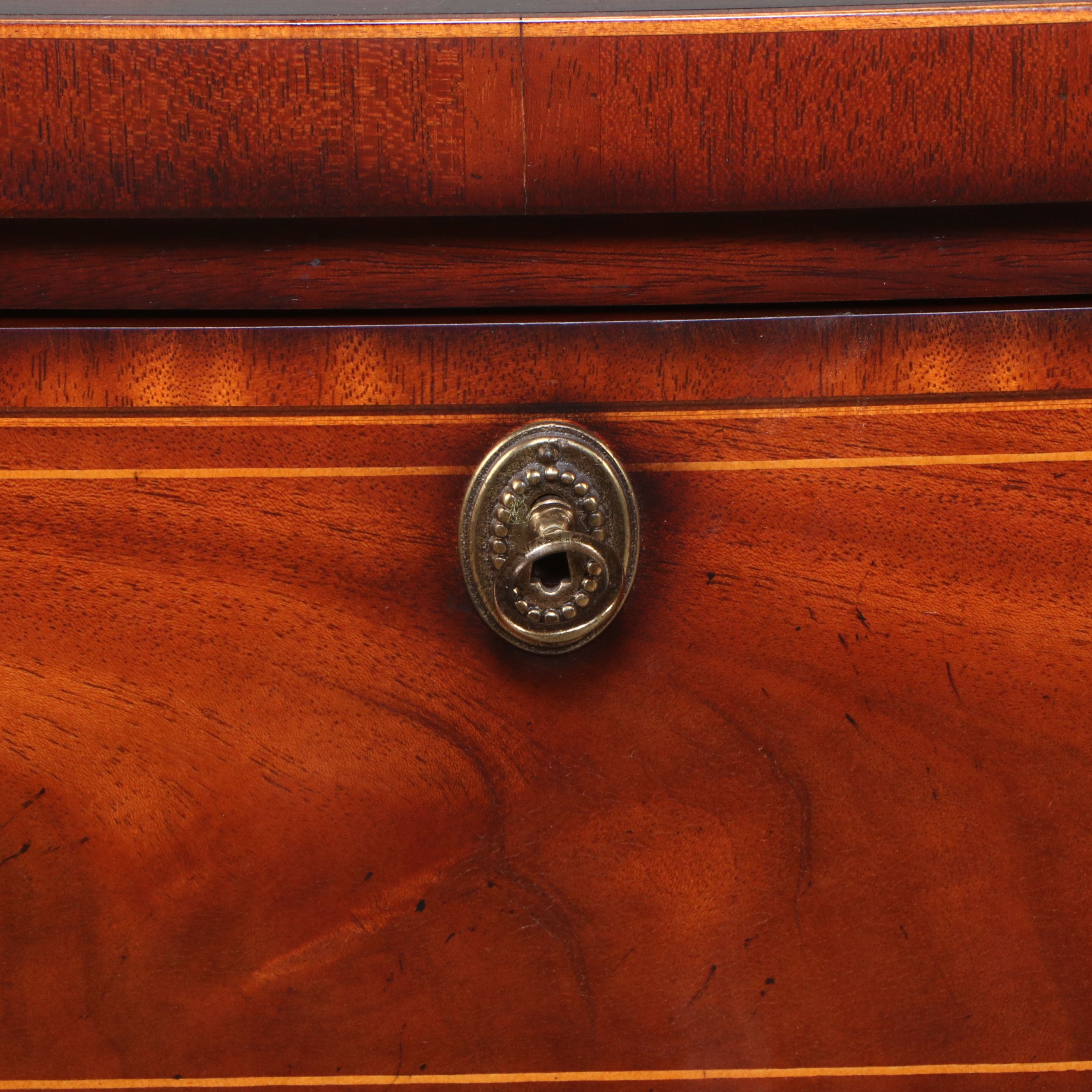 Baker Historic Charleston Hepplewhite Style Bow Front Sideboard