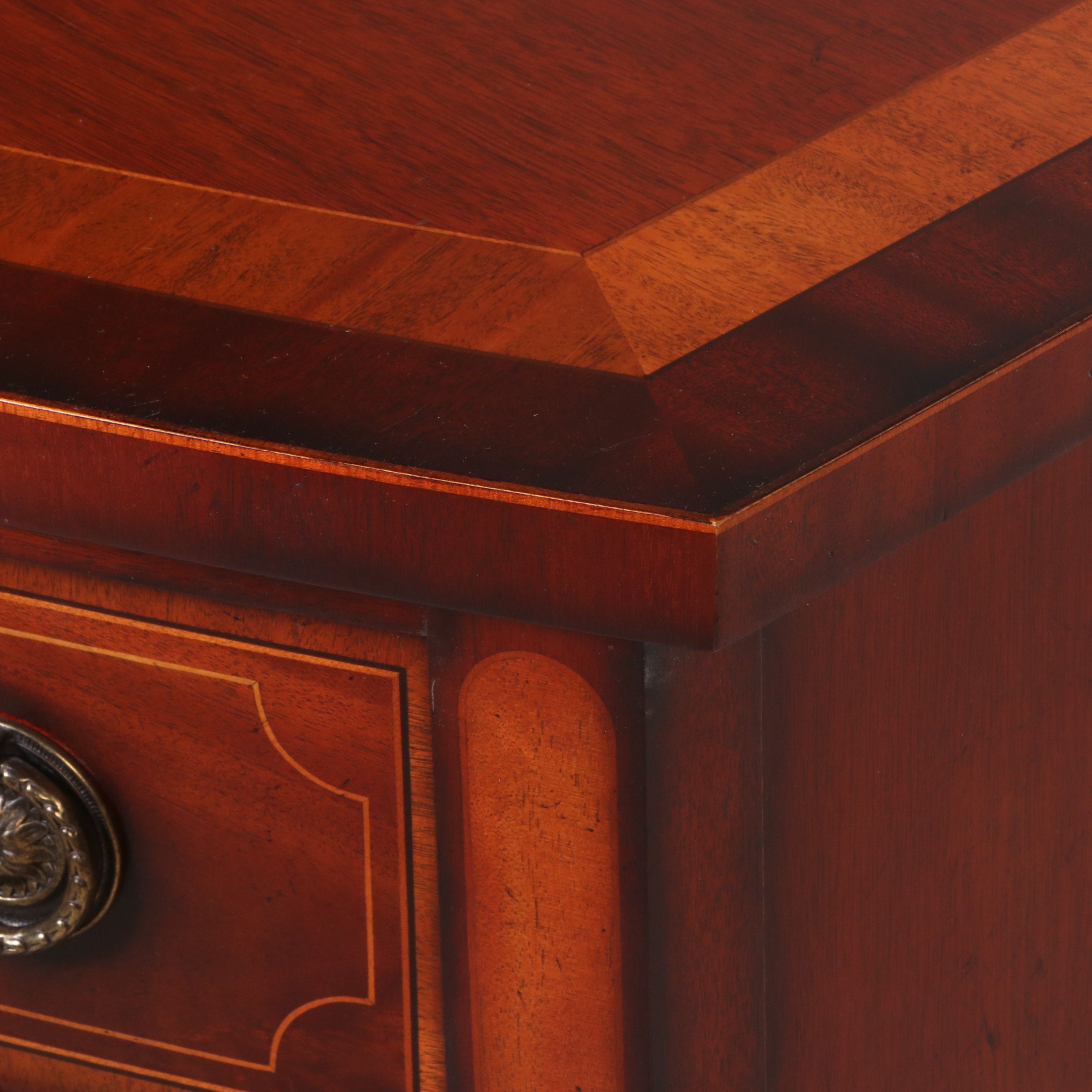 Baker Historic Charleston Hepplewhite Style Bow Front Sideboard