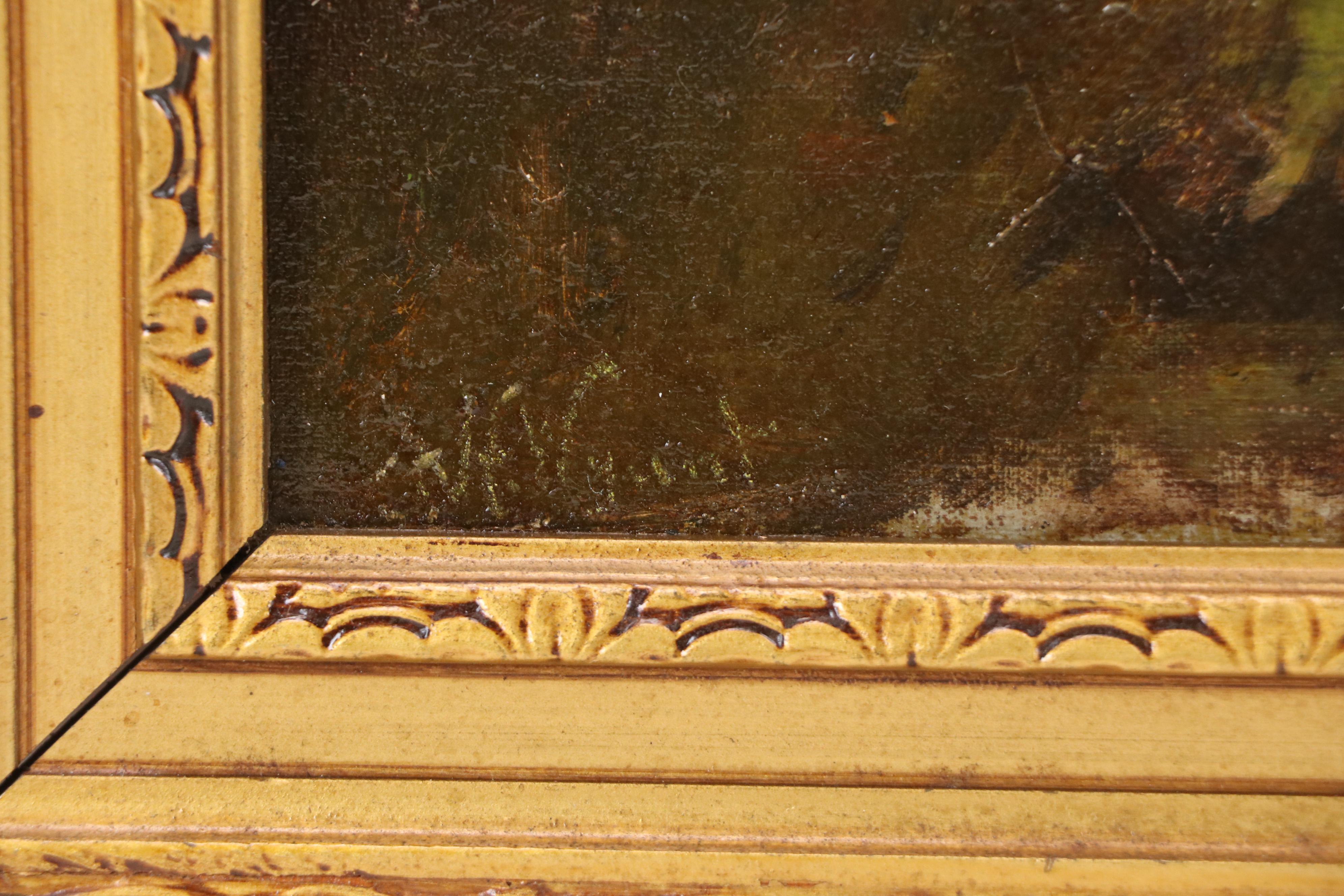 Oil Painting of Landscape with Millhouse, Early to Mid-20th Century