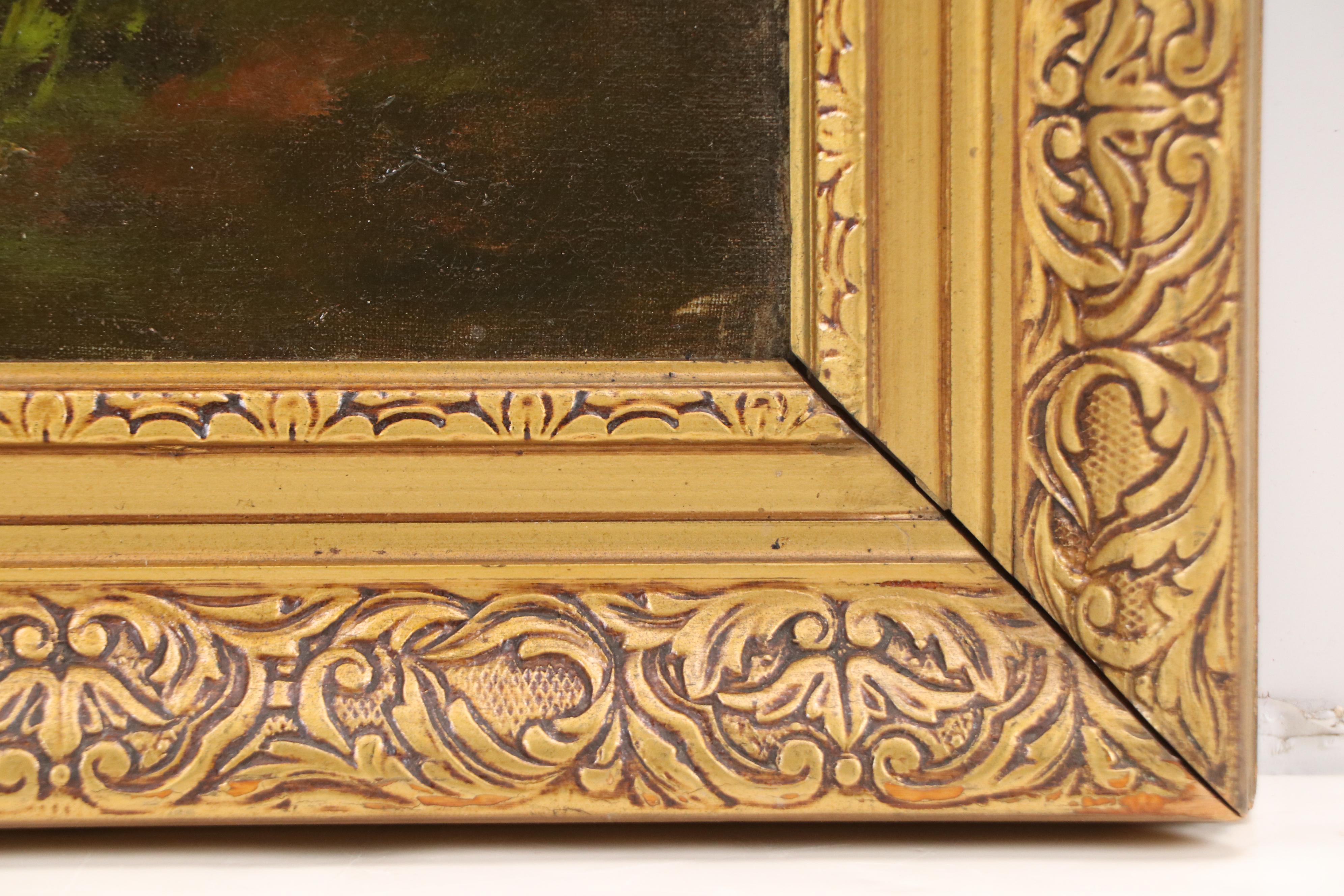 Oil Painting of Landscape with Millhouse, Early to Mid-20th Century