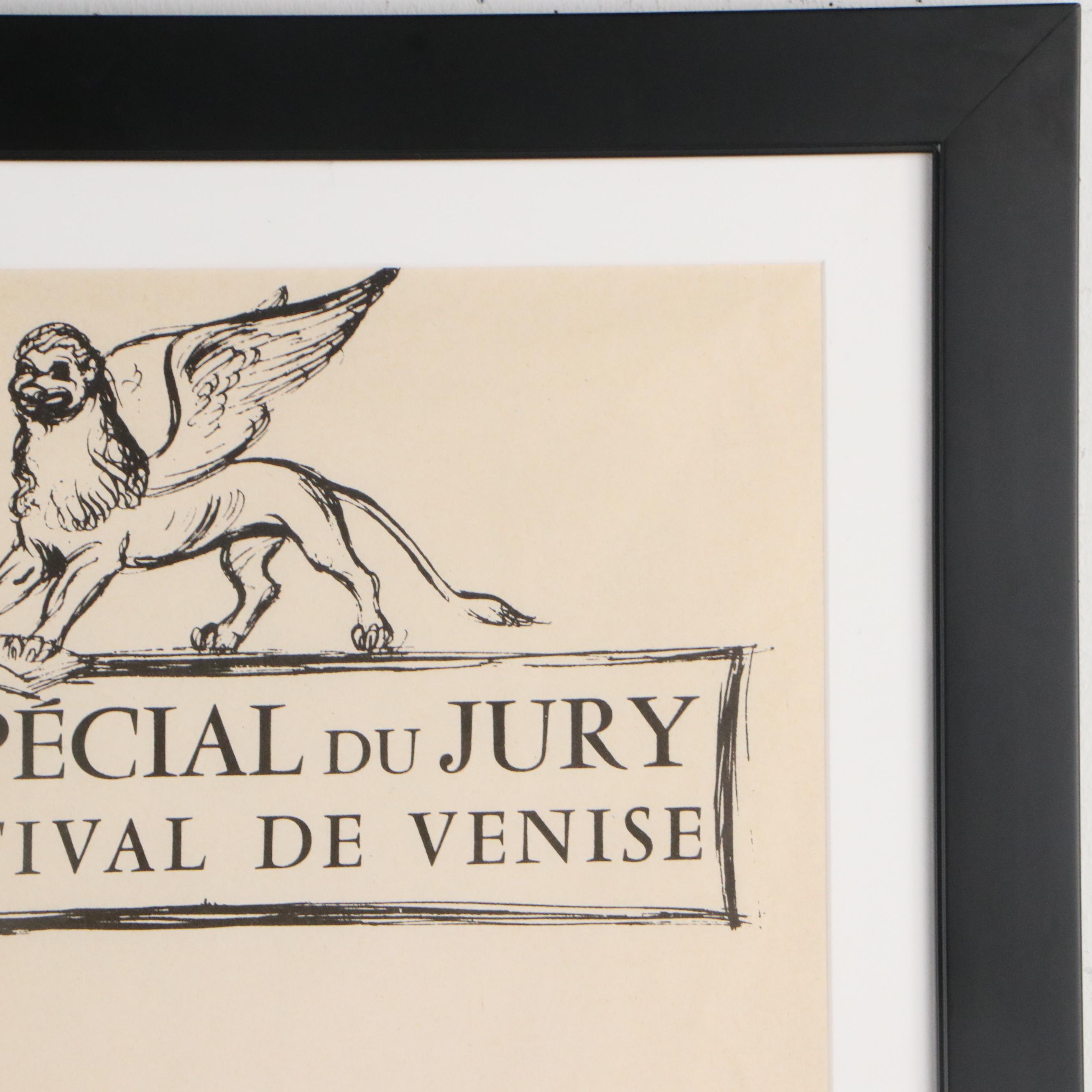 "Les Amants" Offset Lithograph Movie Poster After Georges Allard