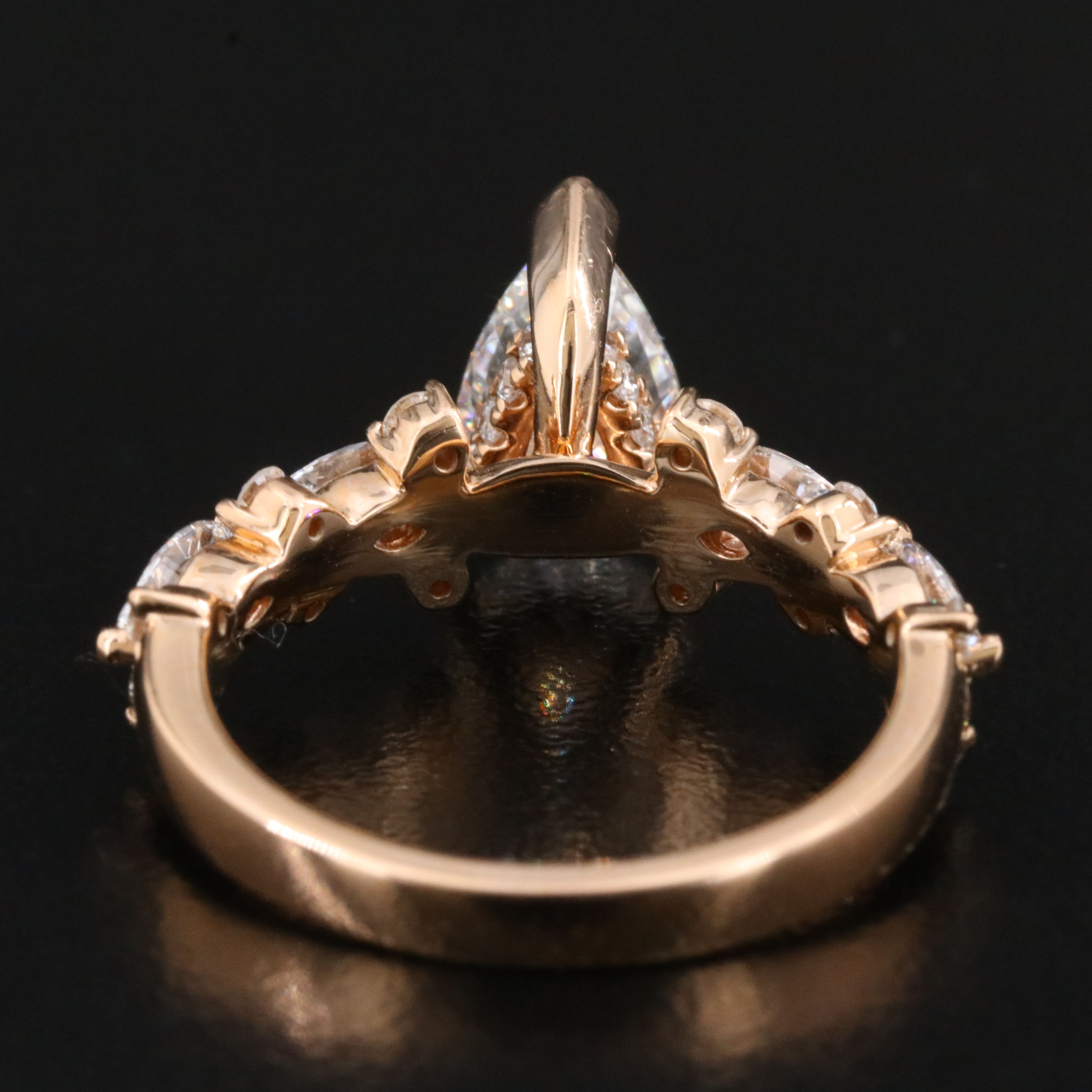 14K Rose Gold 2.80 CTW Lab Grown Diamond Ring with Online IGI Report