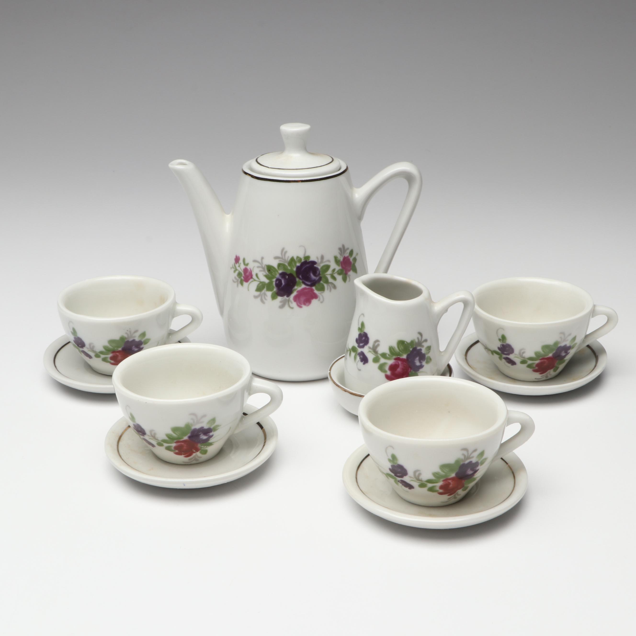 East German Porzellan Kinderservice Porcelain Toy Tea Set