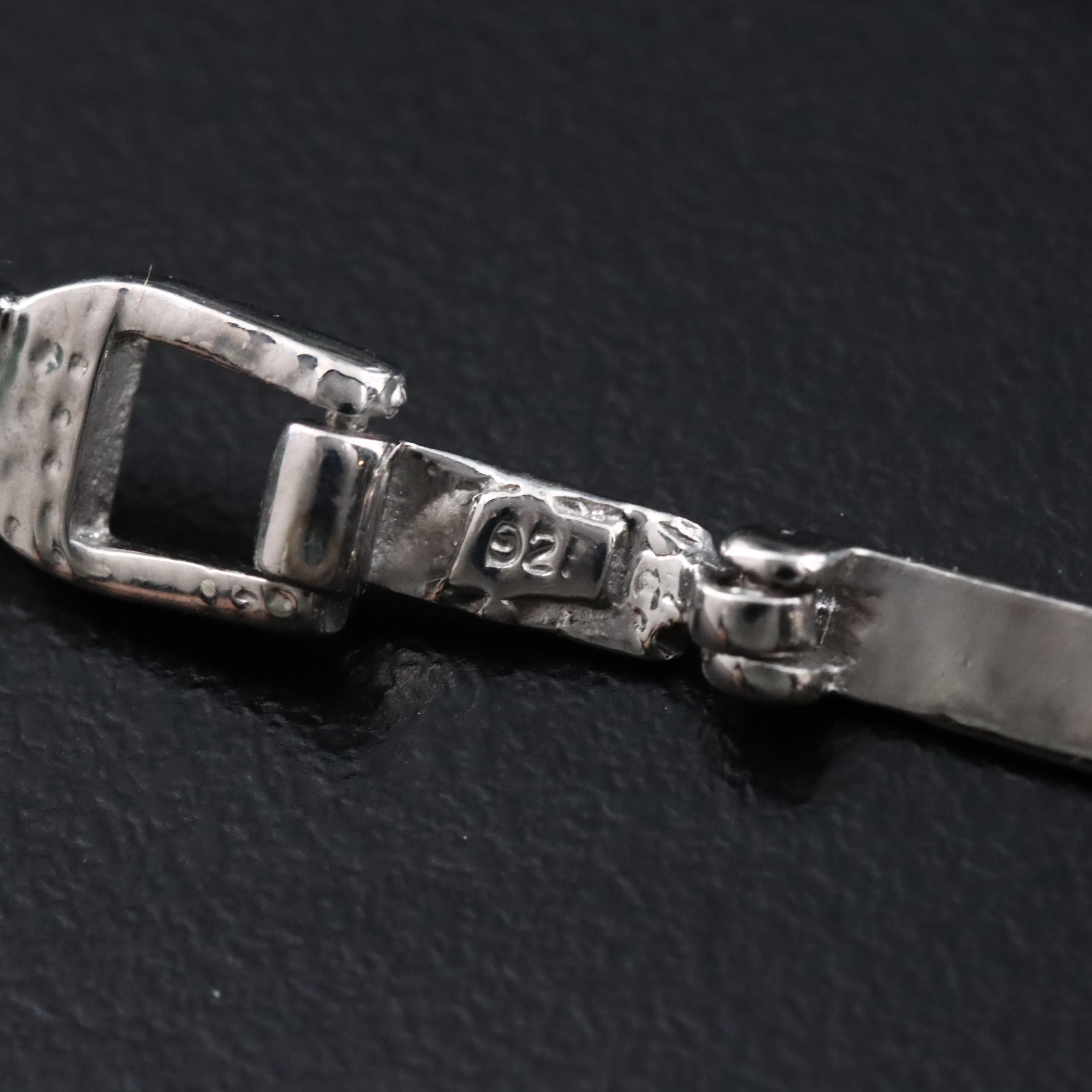 Sterling Emerald Line Bracelet