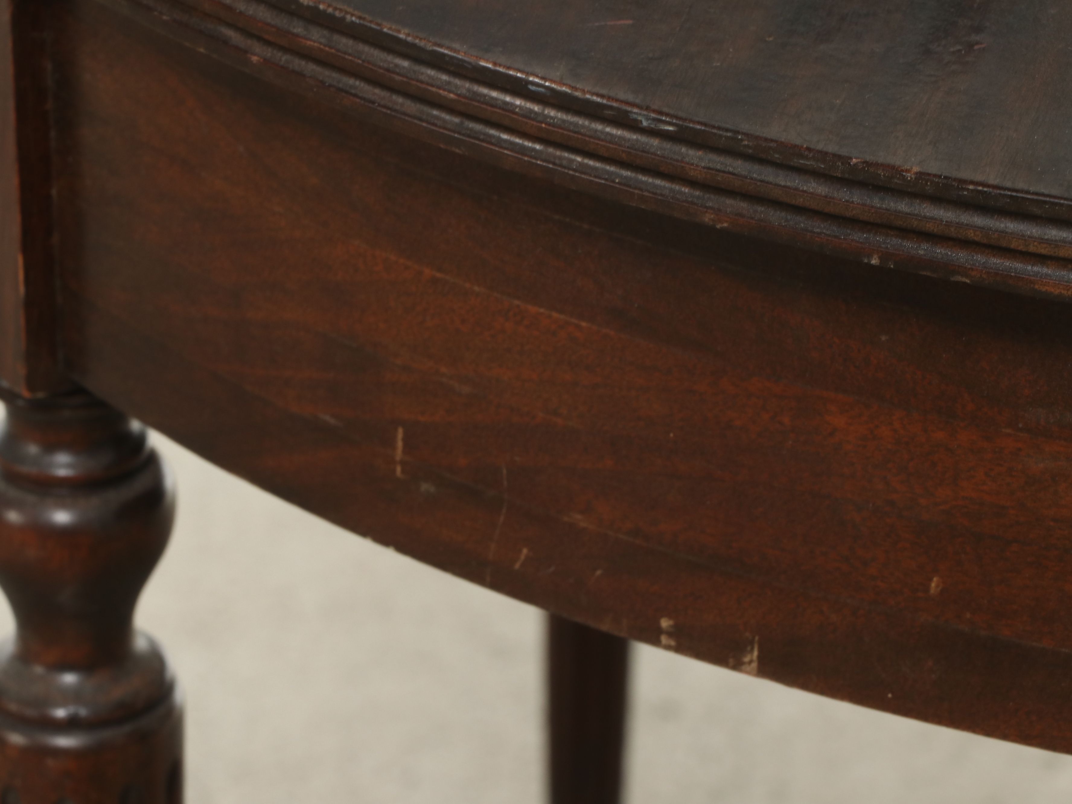 Frank E. Lutz Edwardian Style Mahogany Hall Table, 1931