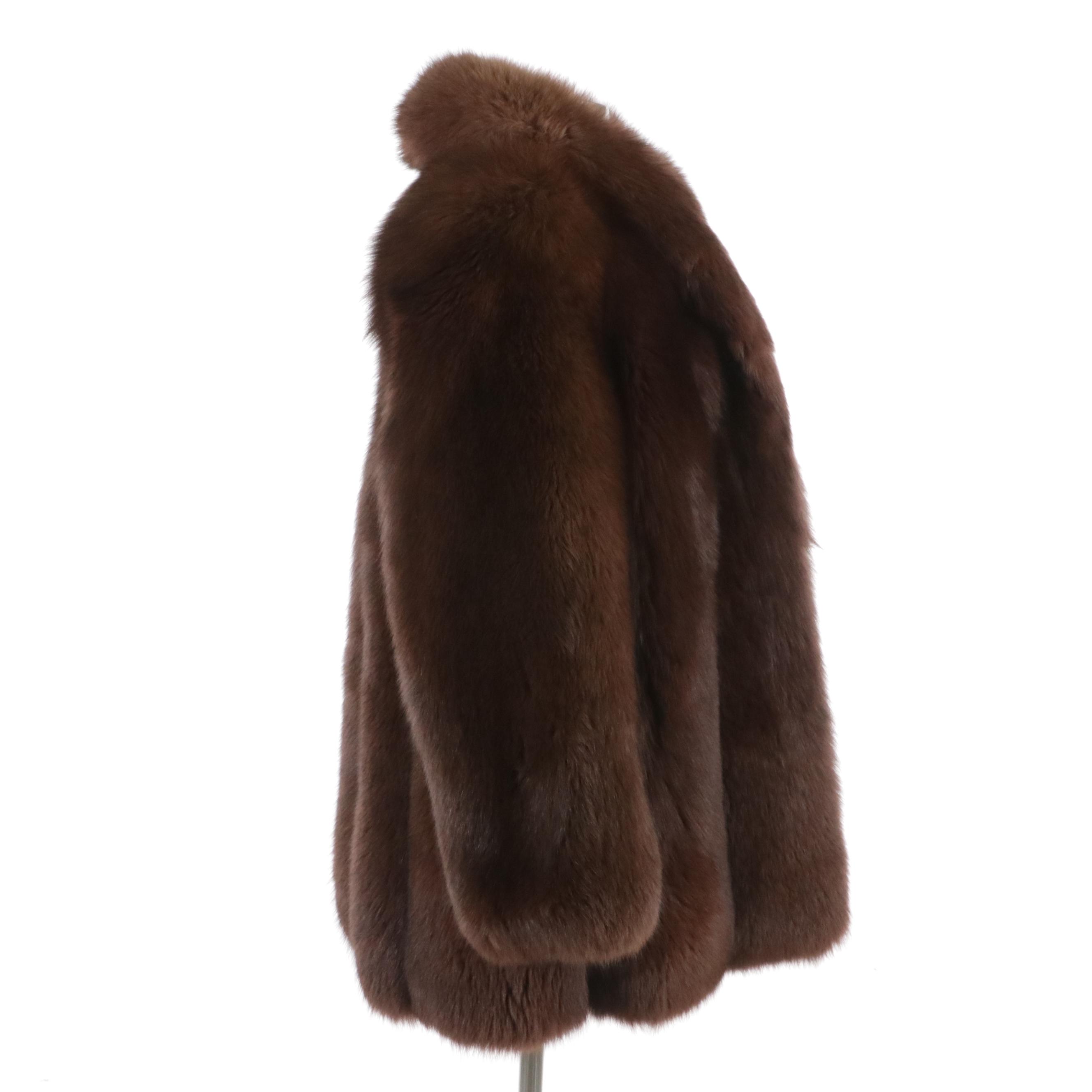 Cinnamon Brown Fox Fur Jacket