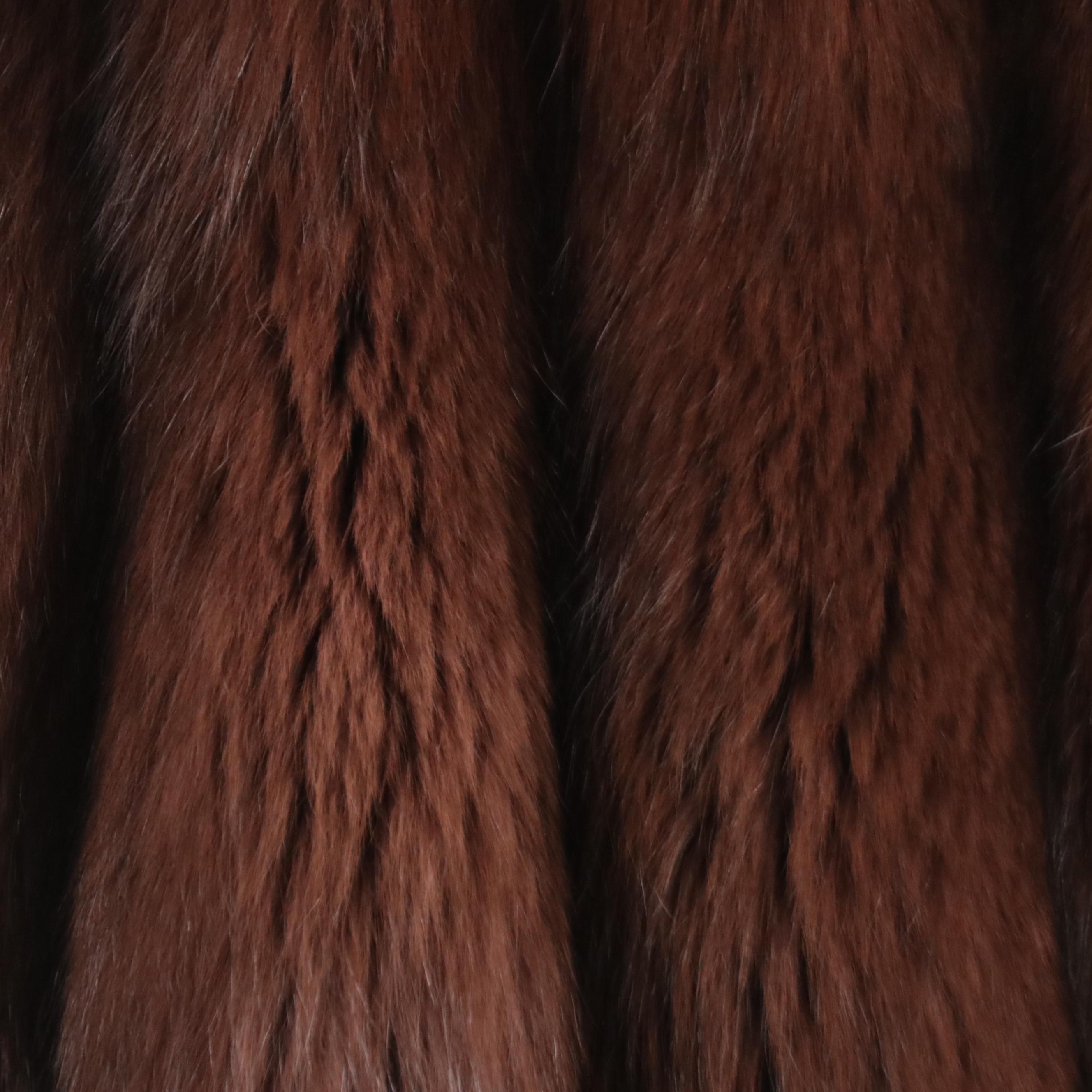 Cinnamon Brown Fox Fur Jacket