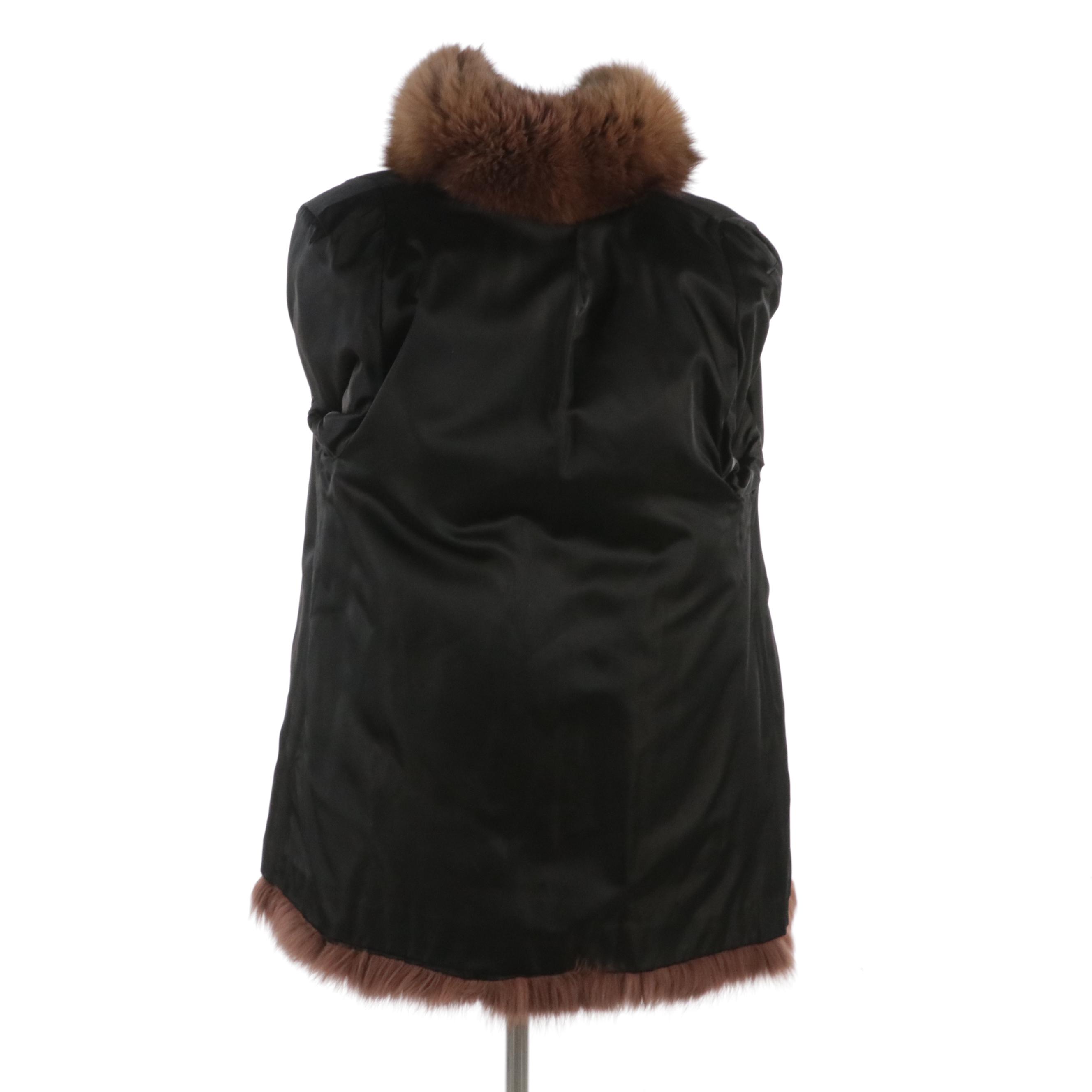 Cinnamon Brown Fox Fur Jacket
