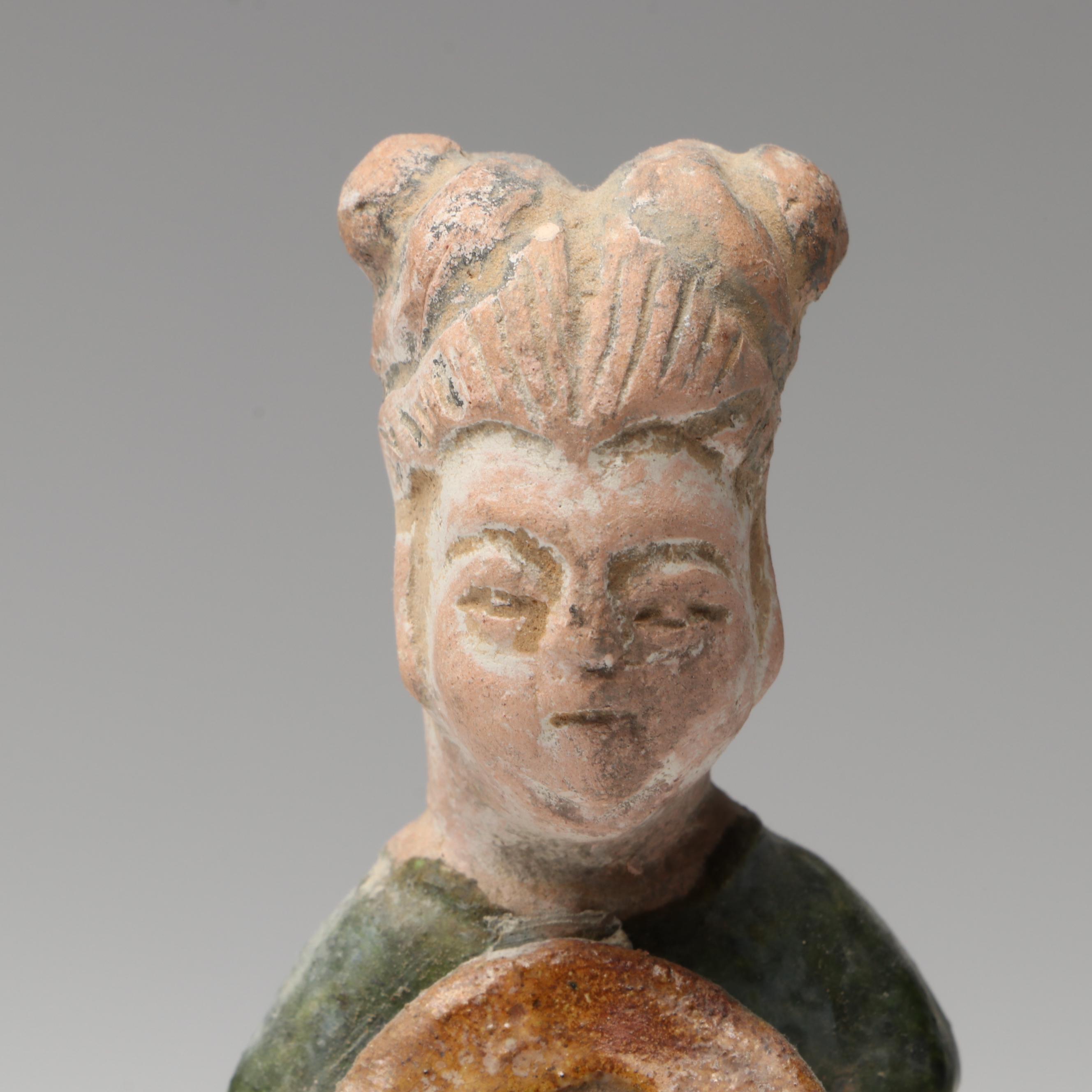 Ming Dynasty Style Sancai Glaze Ceramic Horseman and Other Votive Figures