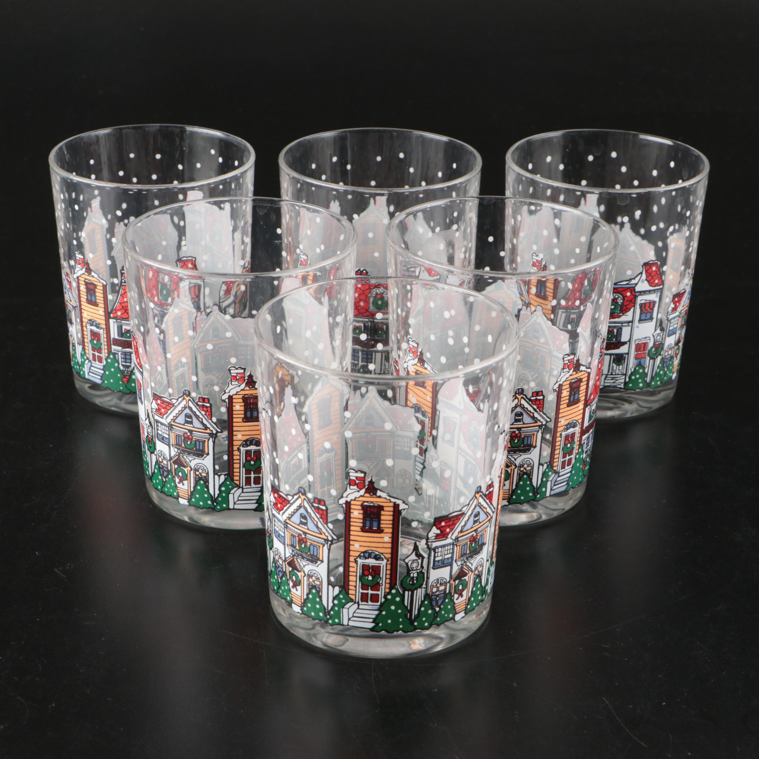 China Pearl "Noel" Porcelain Dinnerware with Luminarc D'Arques Lowball Glasses