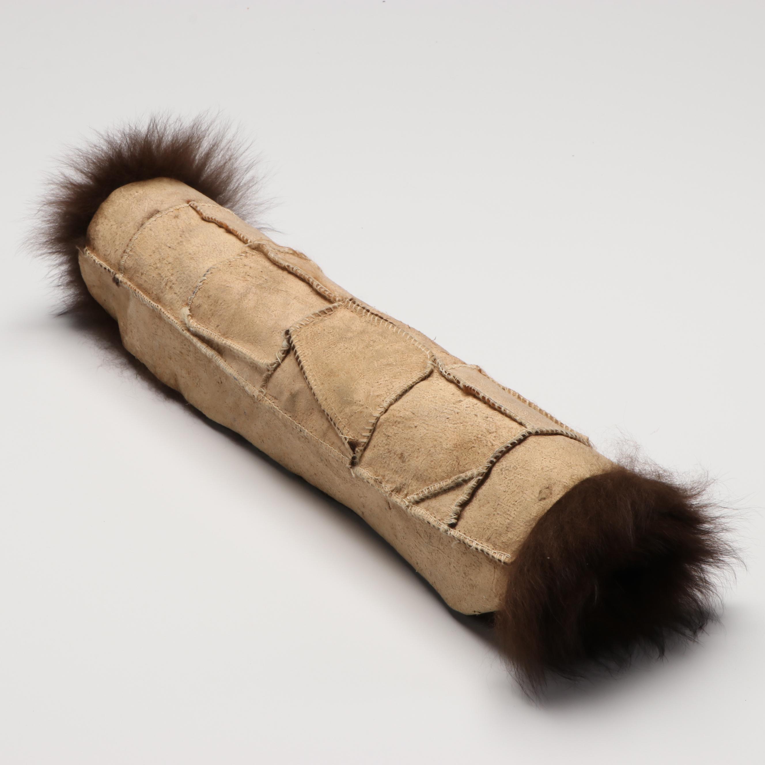 Checkered Patchwork Sheepskin Accent Rug/Table Mat