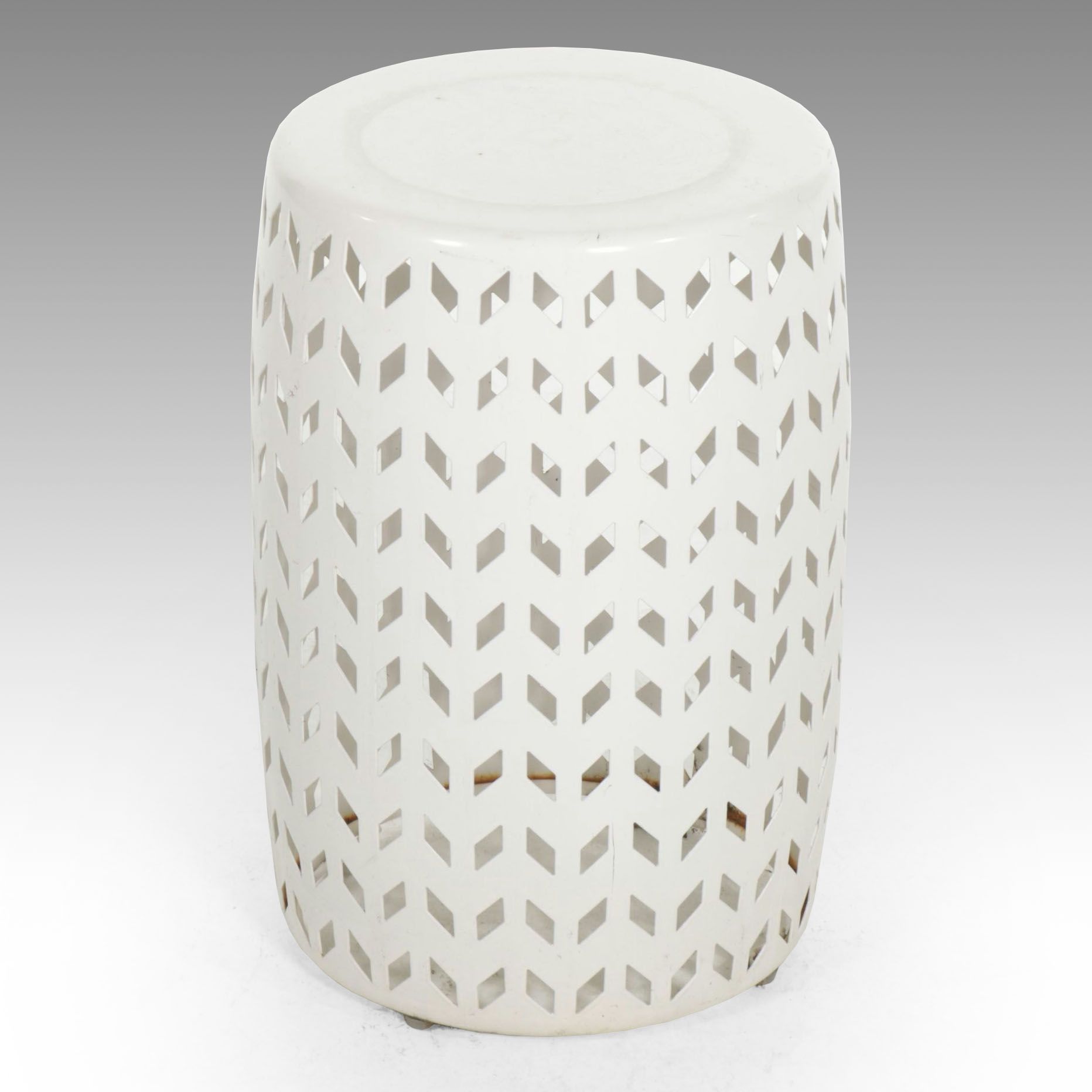 Enameled Metal Garden Seat