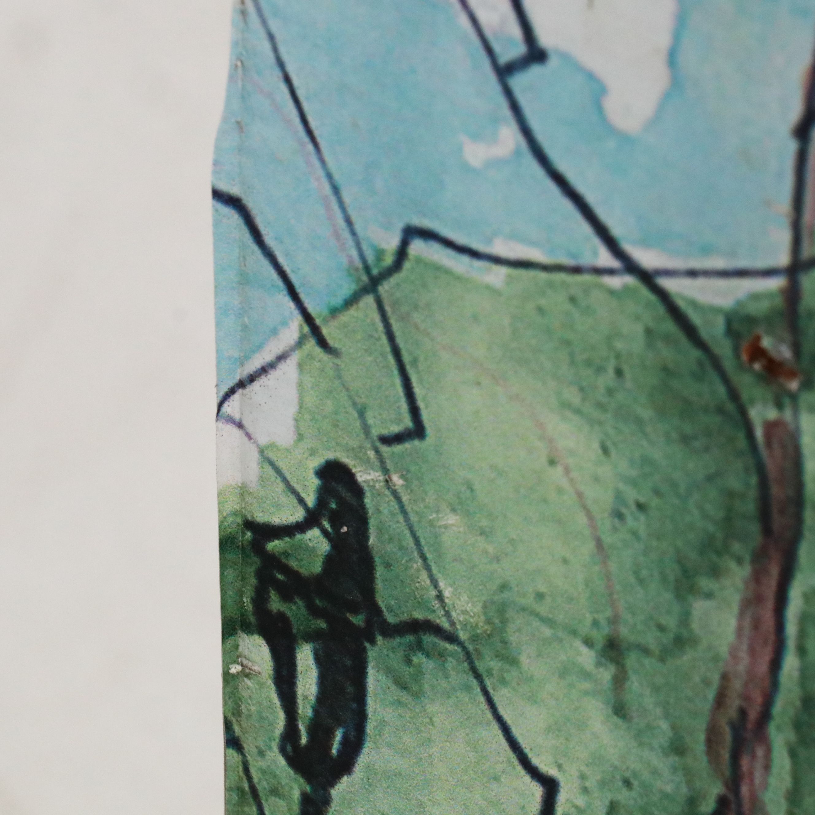 Digital Halftone Print Rendering of Urban Townhouses, Late 20th Century