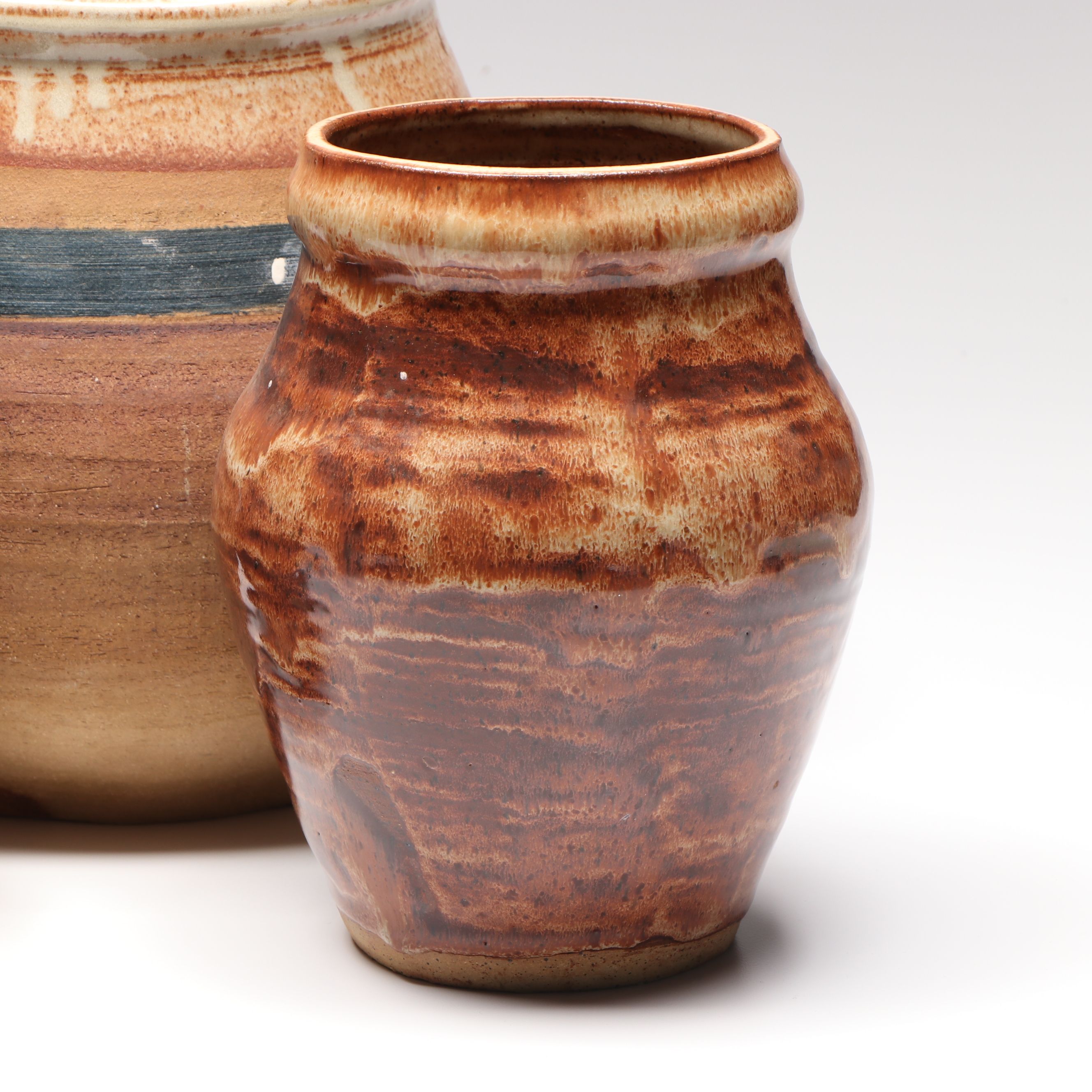 William Lutz Handcrafted Stoneware Planters