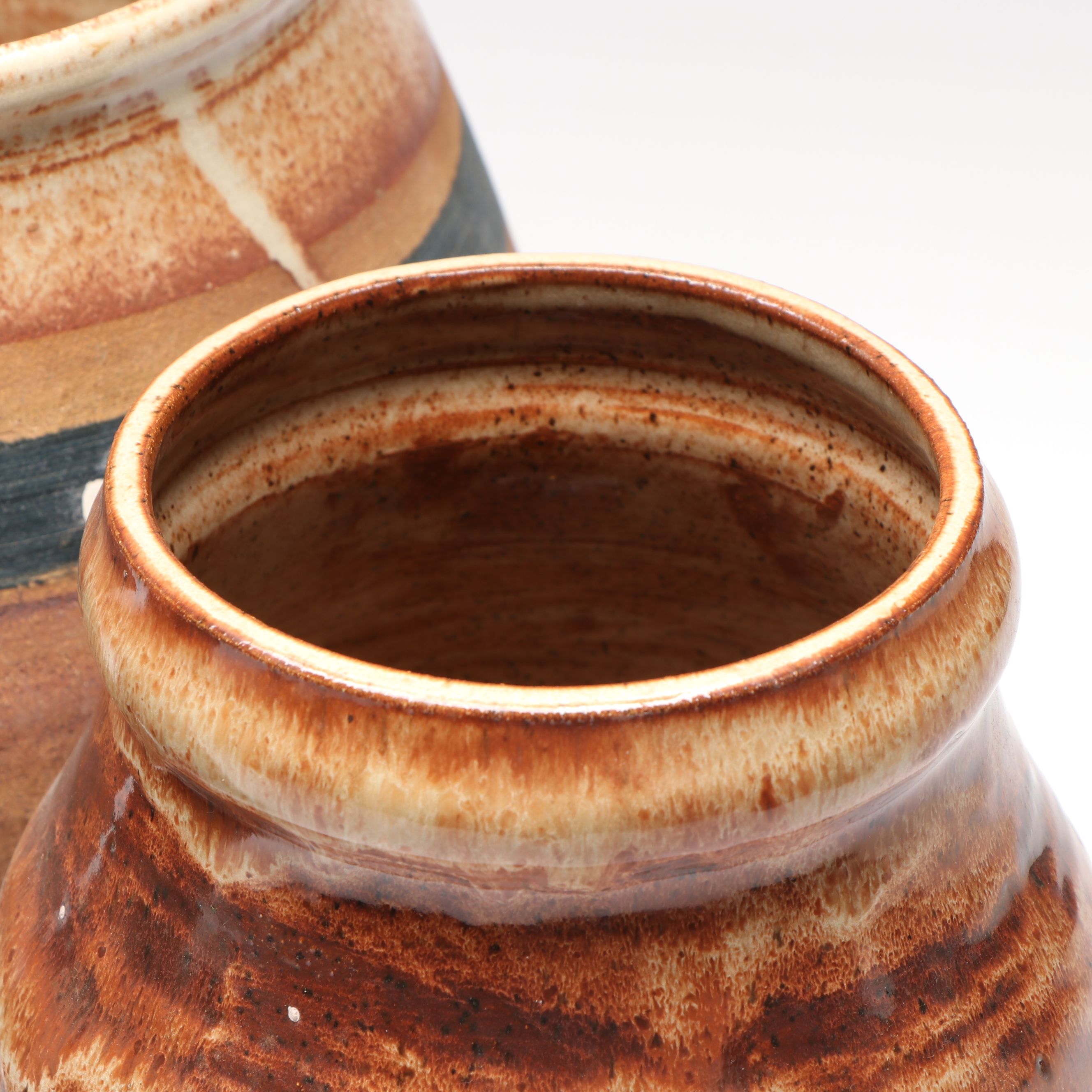 William Lutz Handcrafted Stoneware Planters