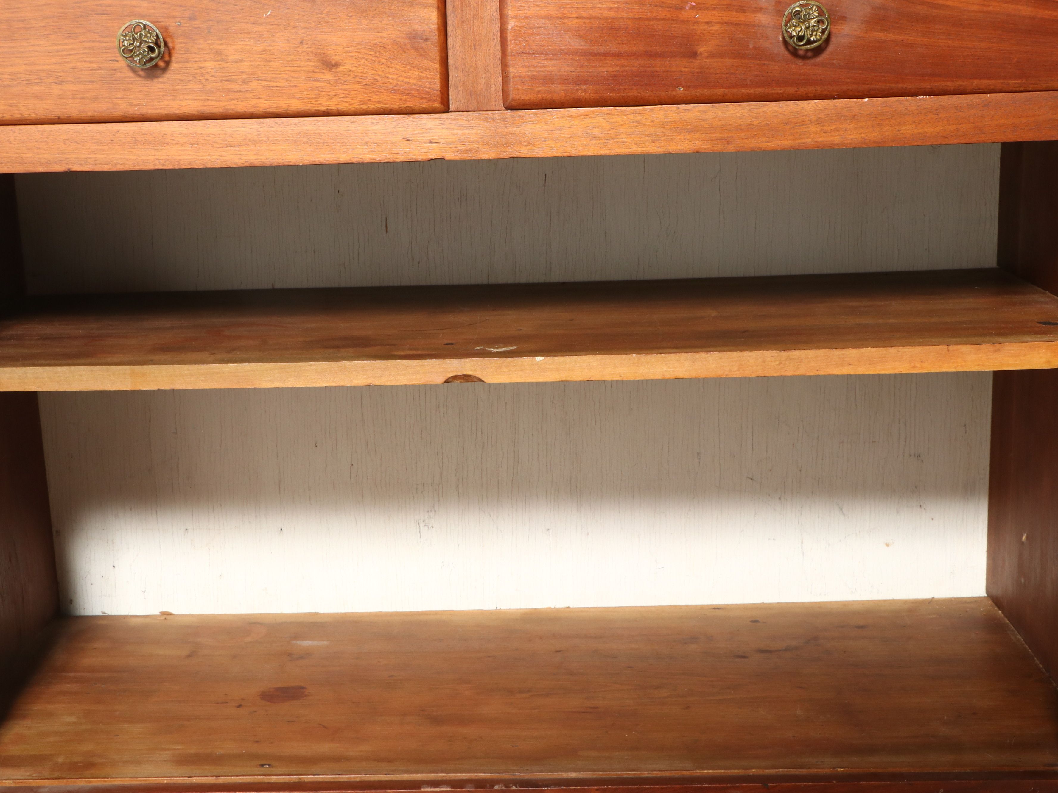 American Primitive Style Cherry Step Back Hutch, Late 19th/Early 20th Century