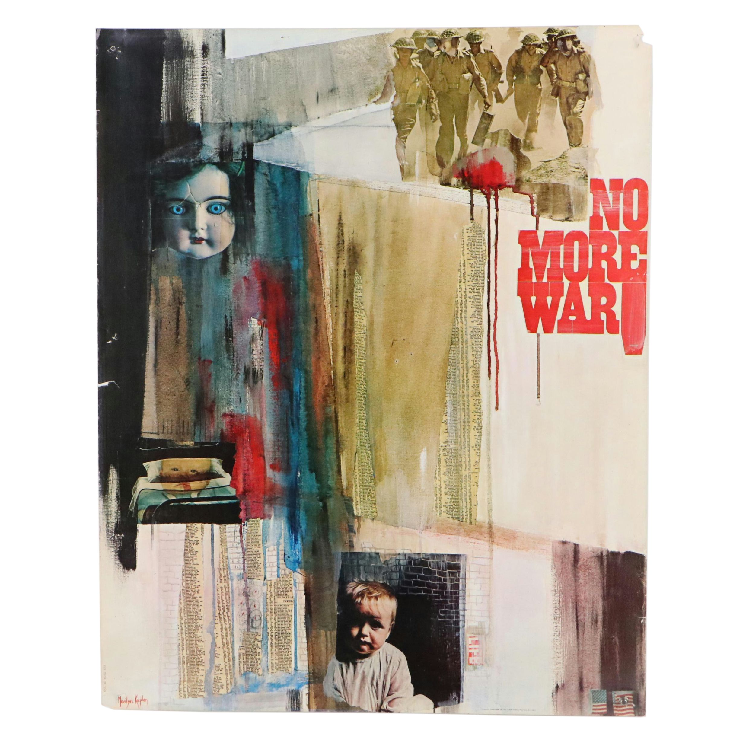 Offset Lithograph After Marilyn Kaplan "No More War"