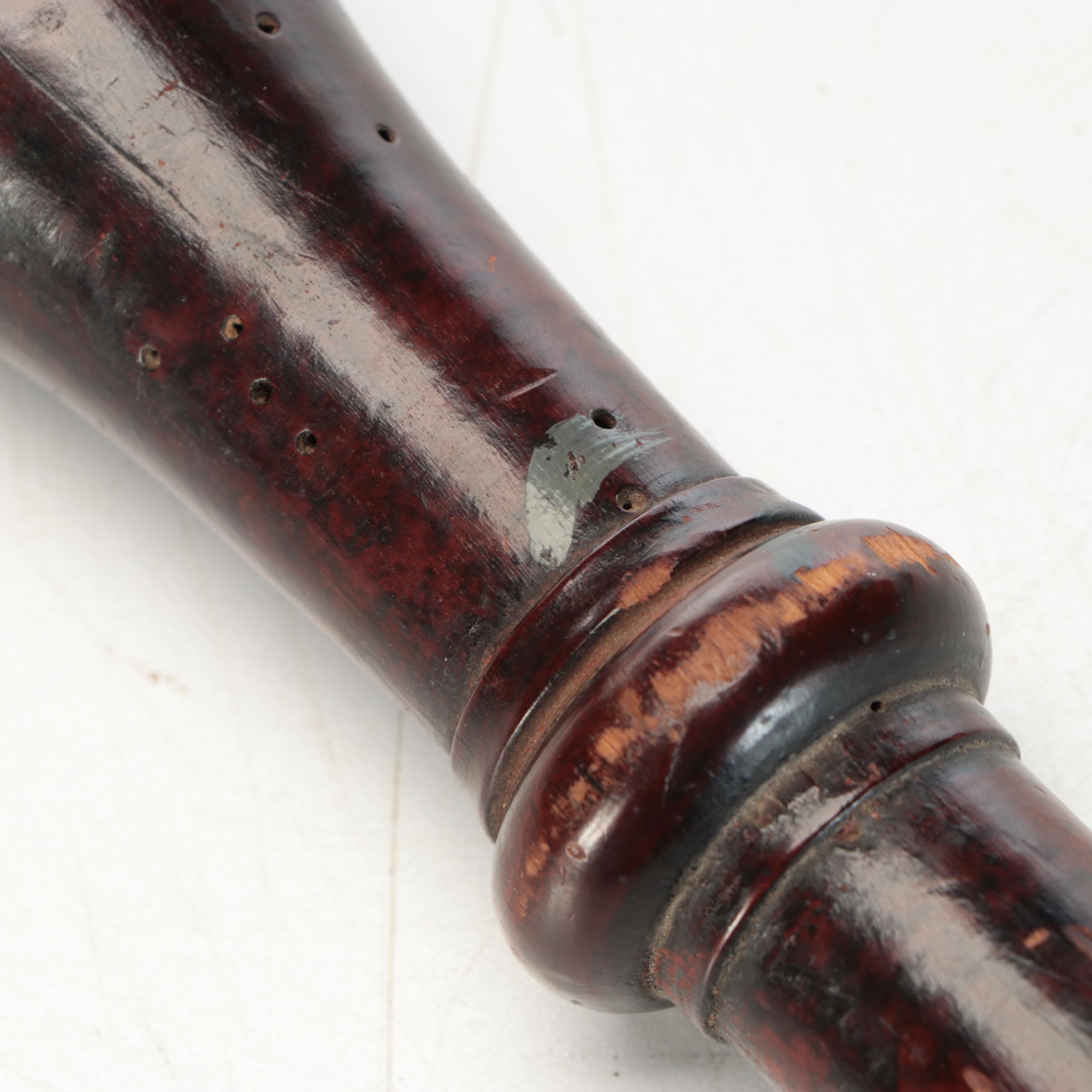 Victorian Pierced Copper Bed Warmer with Turned Wood Long Handle