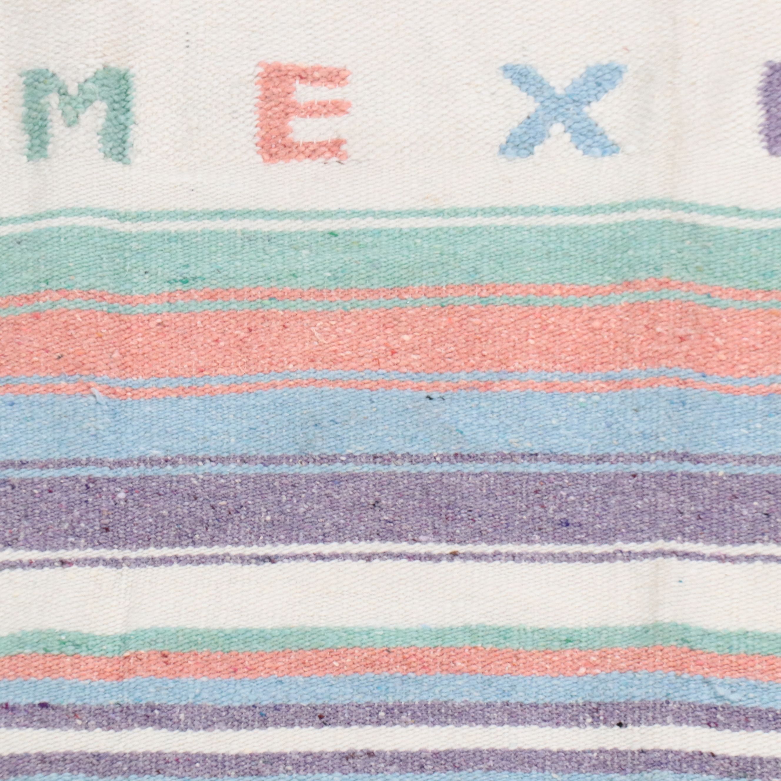 3'9 x 6'5 Handwoven Mexican Chimayo Area Rug