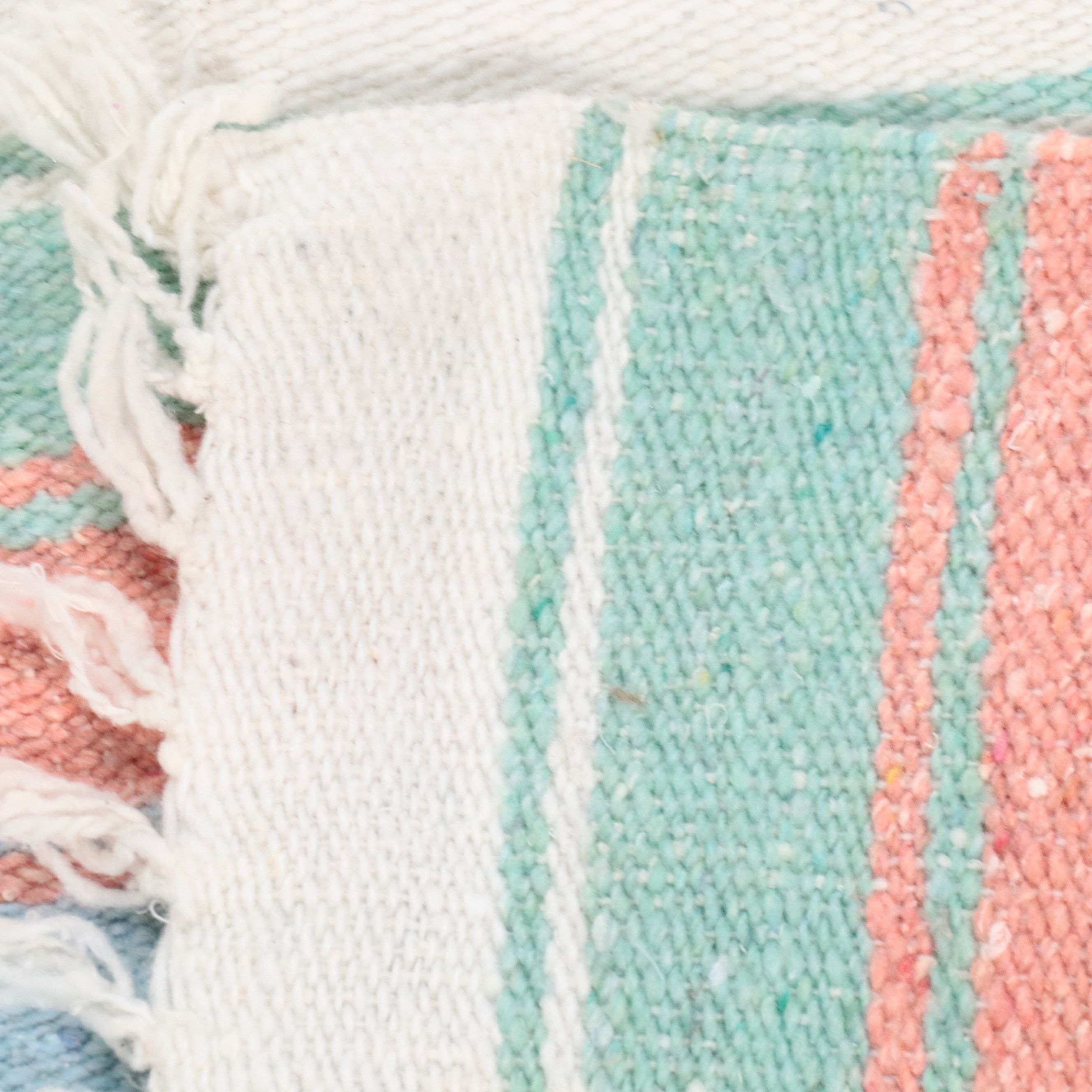 3'9 x 6'5 Handwoven Mexican Chimayo Area Rug