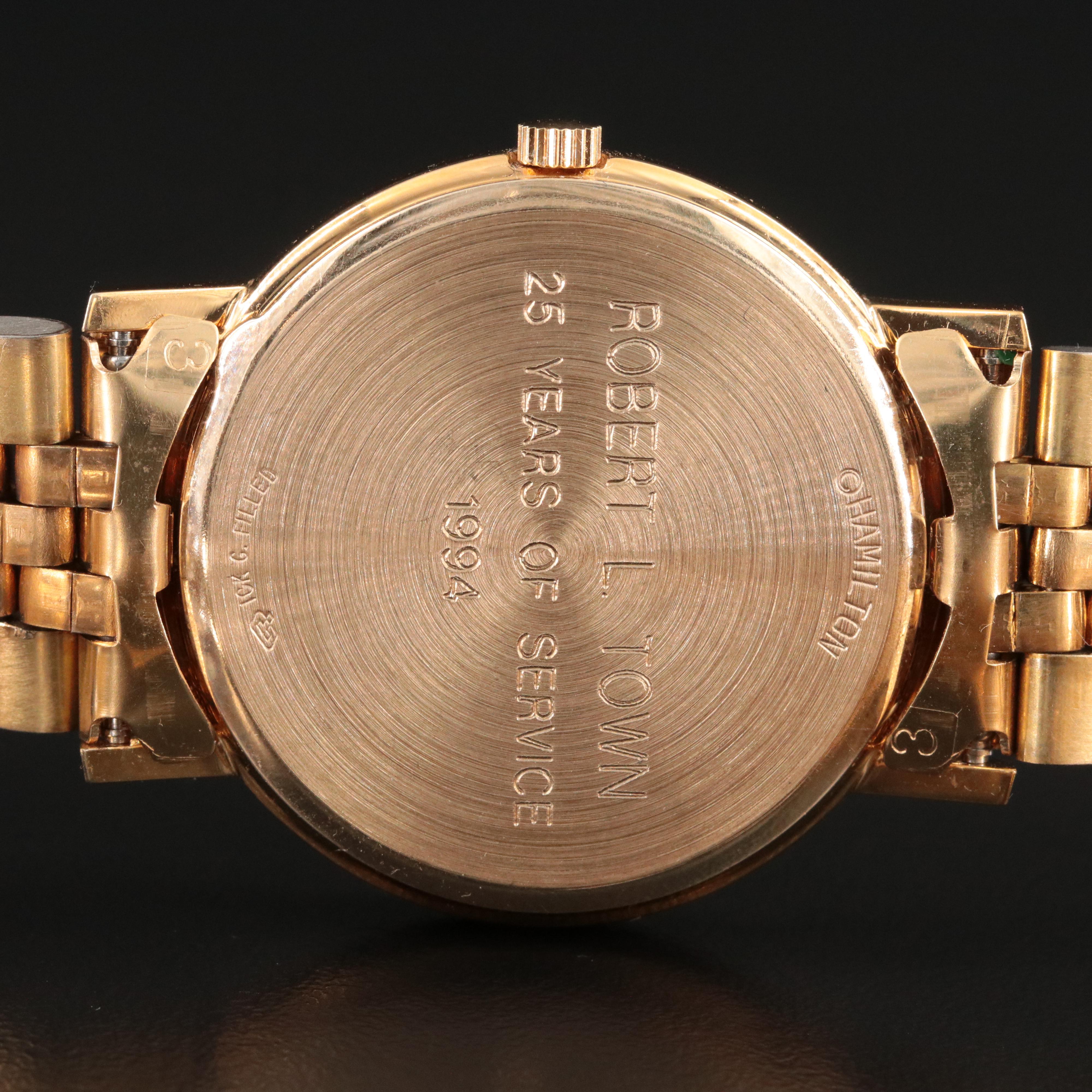 Hamilton Masterpiece GM 25 Years Service Award Watch c.1994