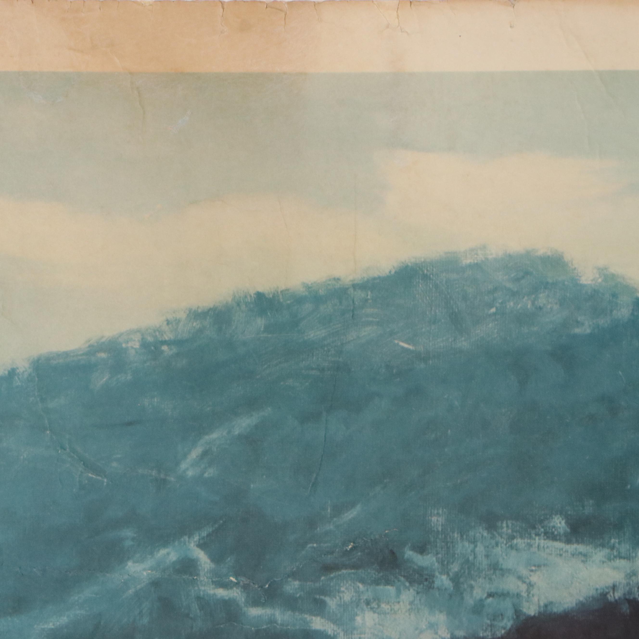 Collotype of Locomotive After Grif Teller "Crossroads of Commerce," Mid-20th C.