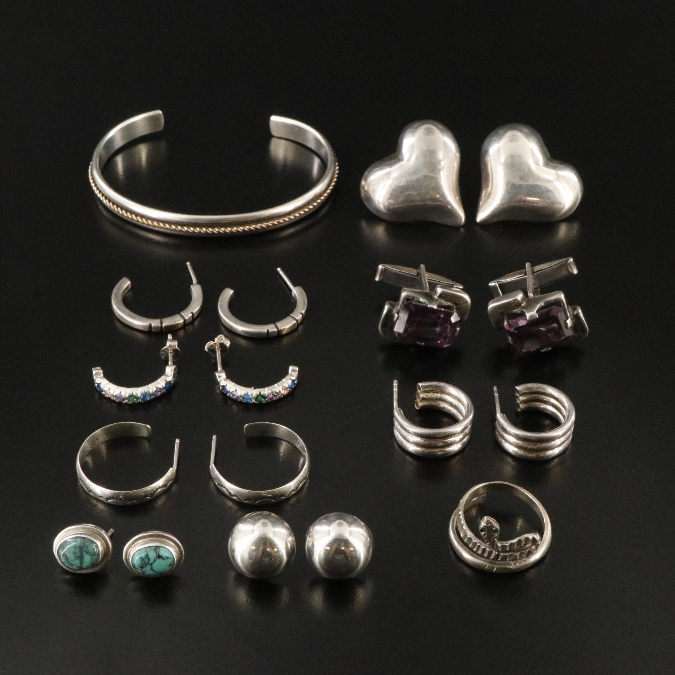 Sterling, Emerald and Turquoise Featured in Jewelry Collection