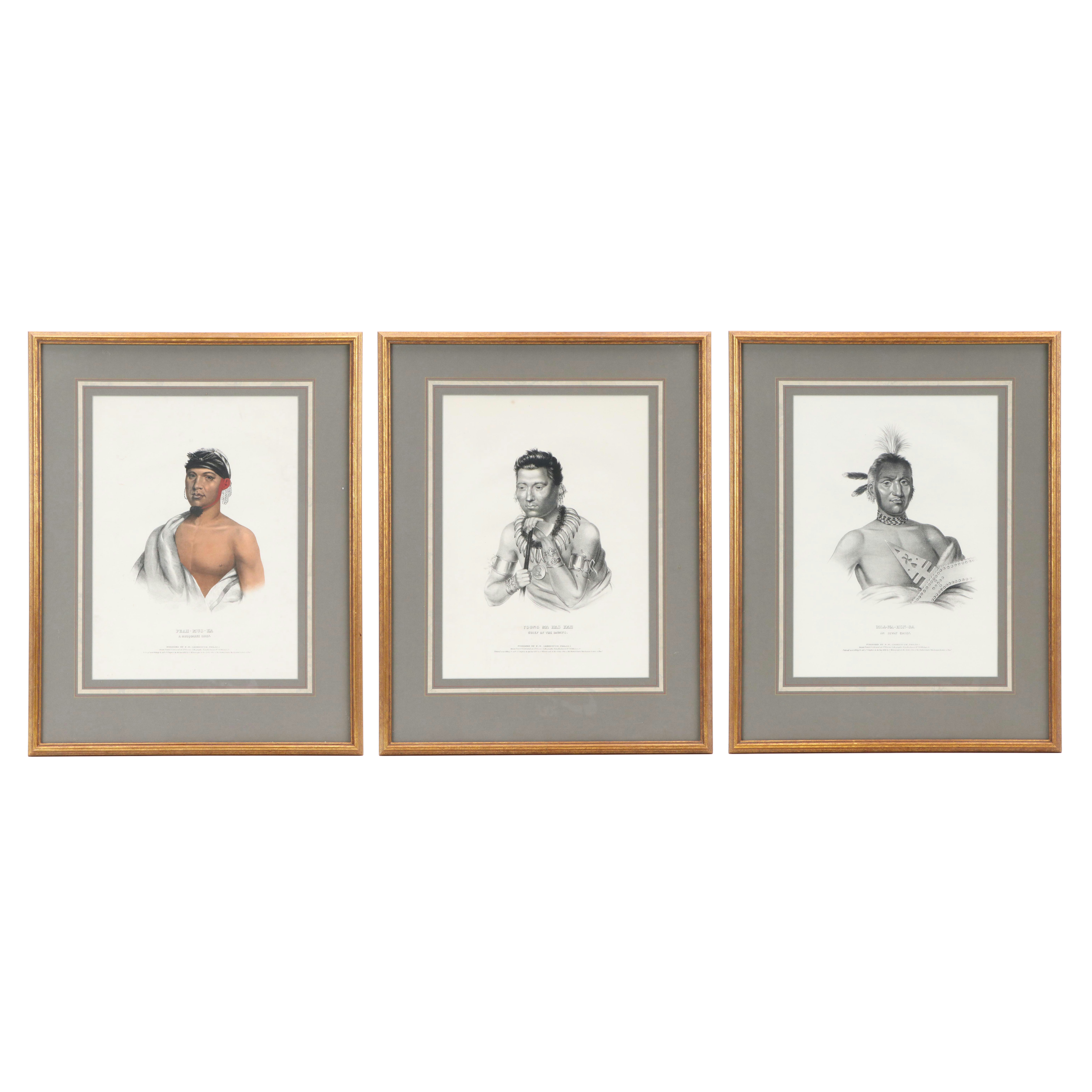 Charles Bird King Lithographs "Young Ma Has Kah," and More, 1838