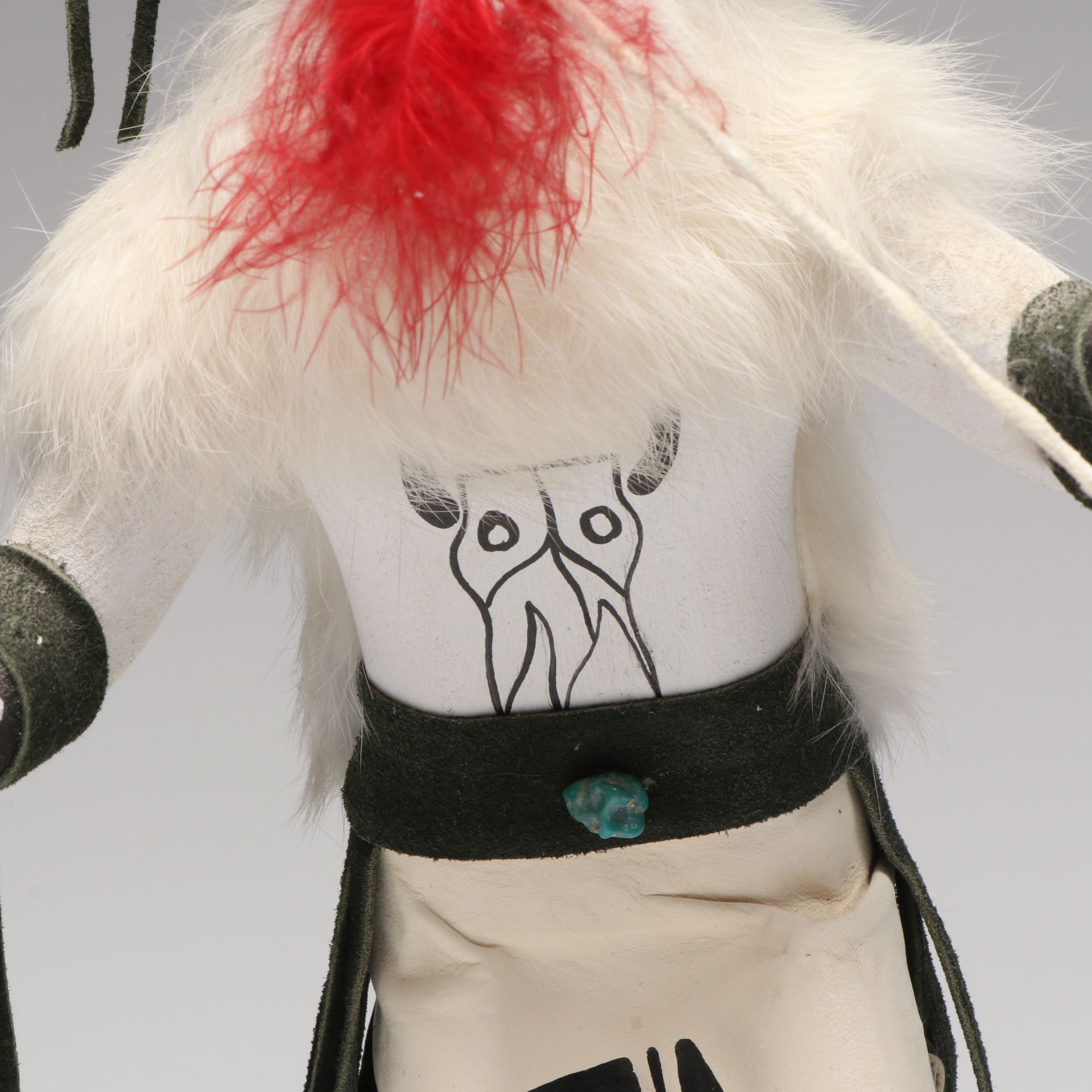 Navajo "White Buffalo Warrior" Handcrafted Kachina Doll