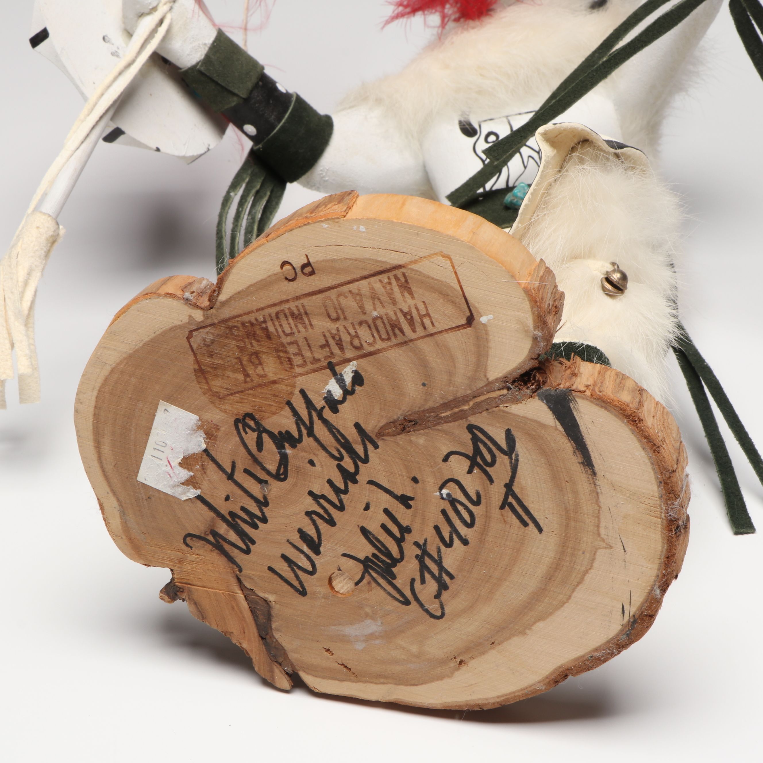 Navajo "White Buffalo Warrior" Handcrafted Kachina Doll