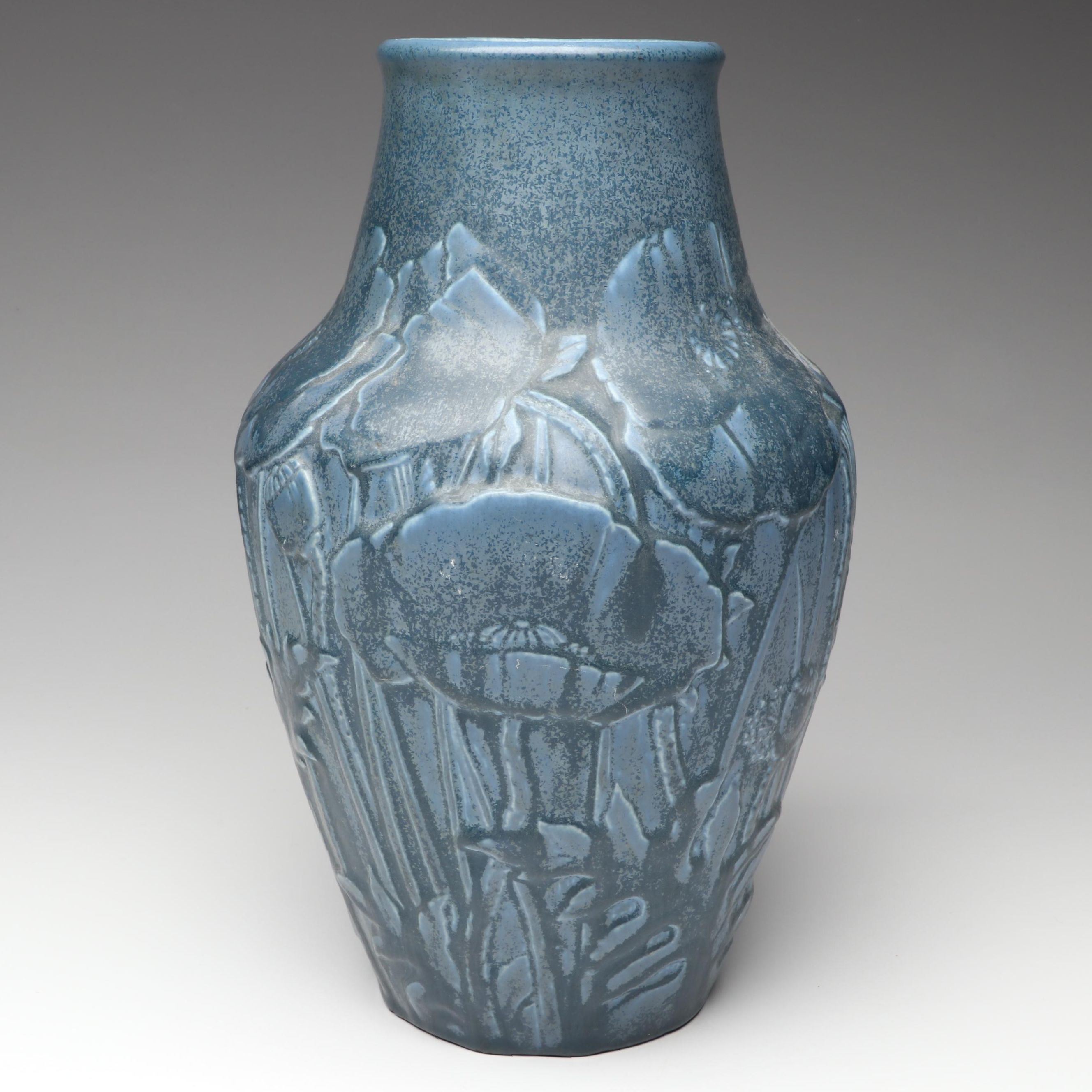 Rookwood Pottery Arts and Crafts Style Blue Ceramic Vase, 1930