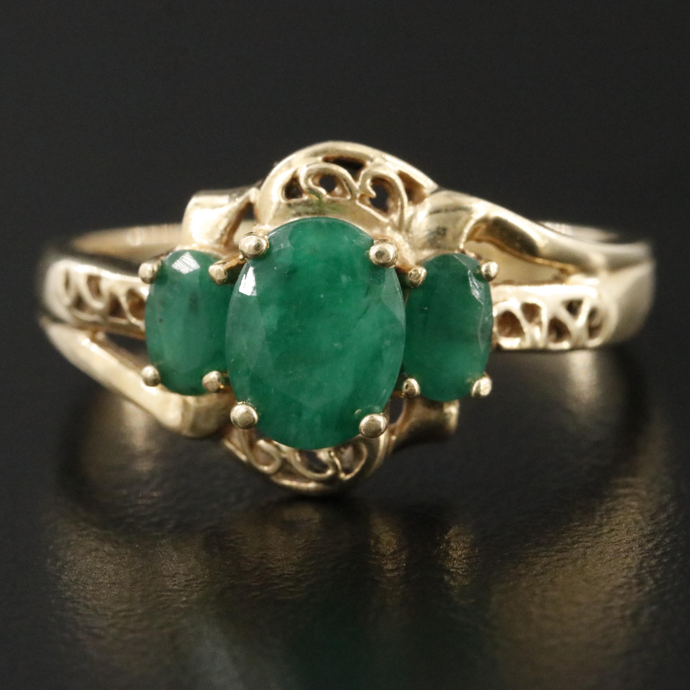 10K Emerald Ring