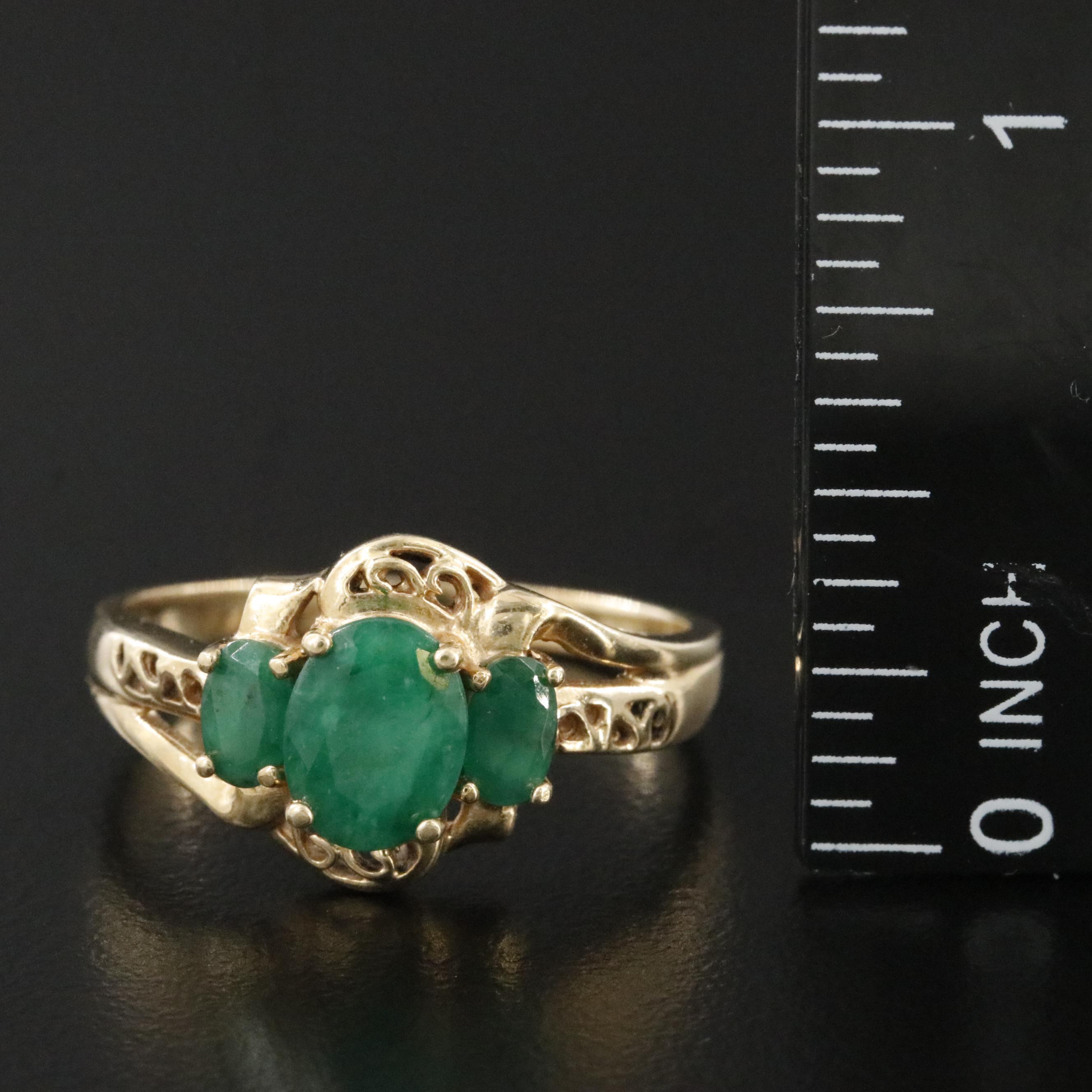 10K Emerald Ring