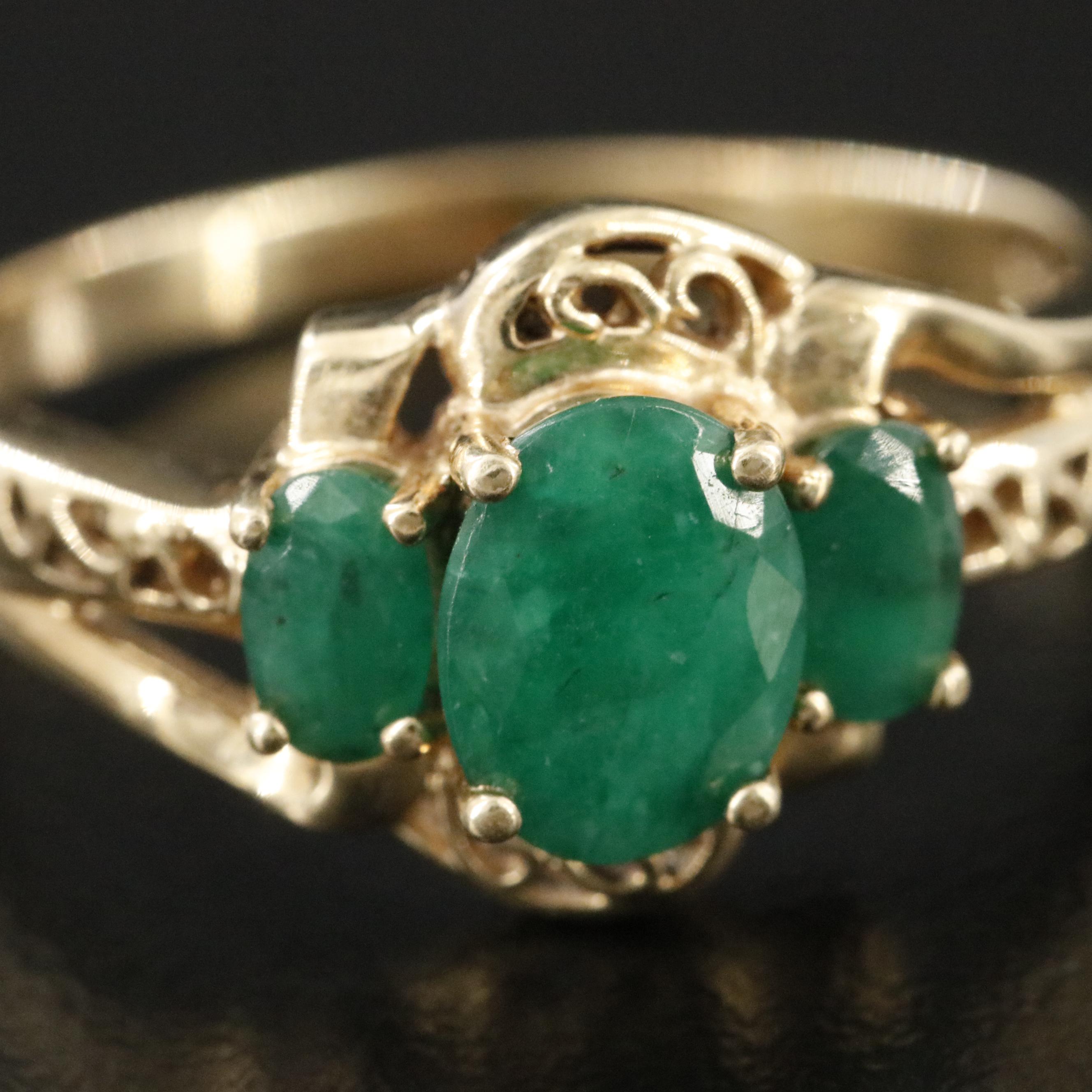 10K Emerald Ring