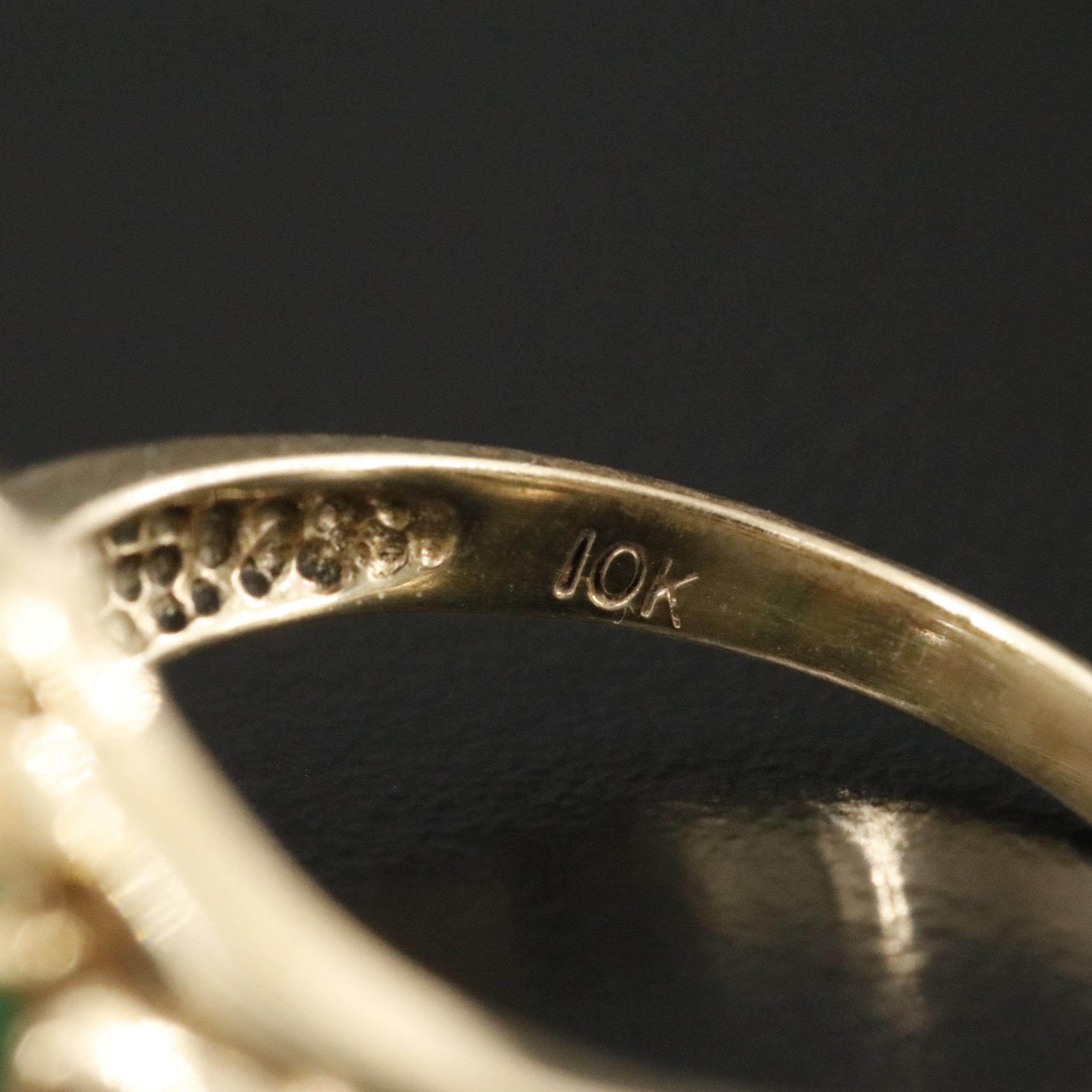 10K Emerald Ring