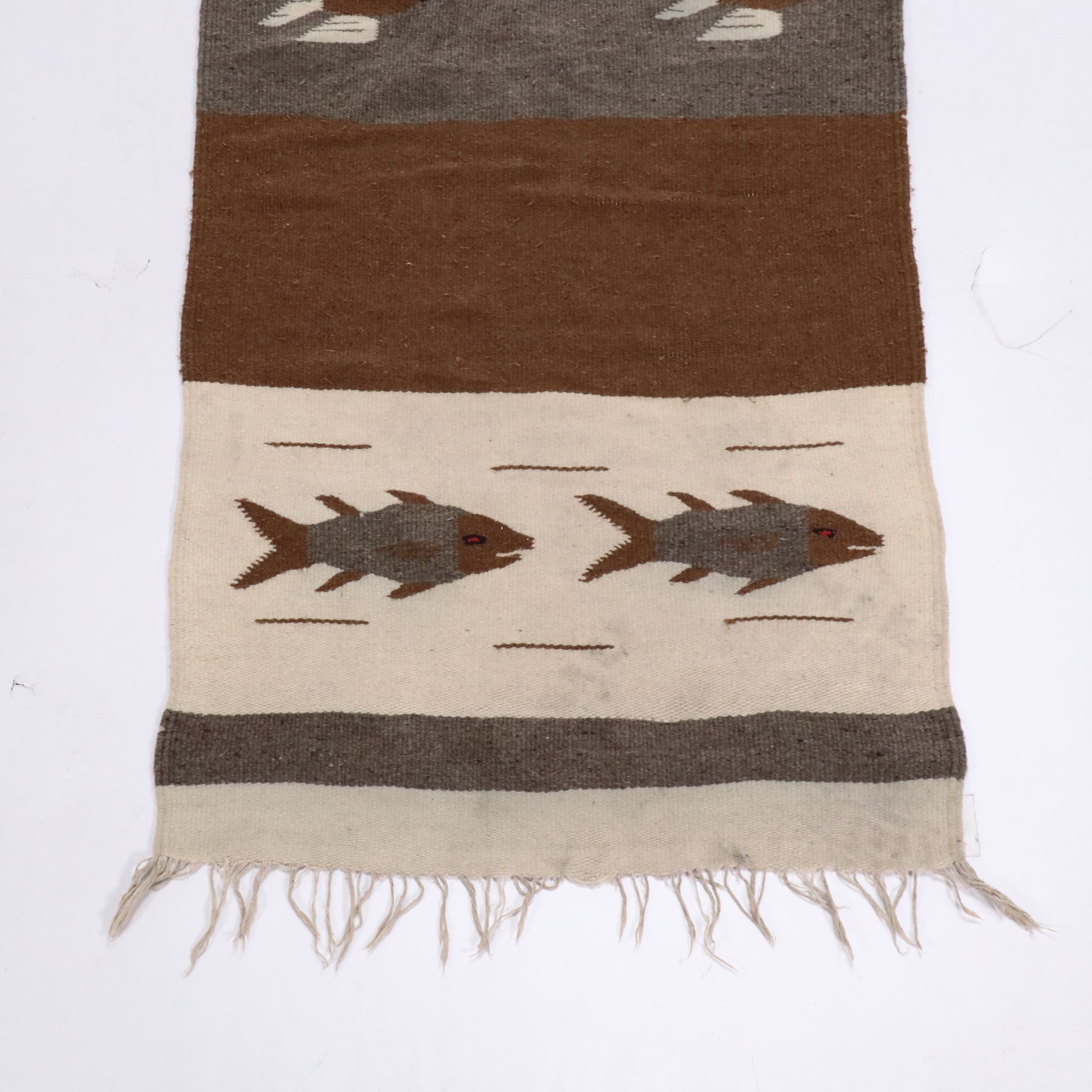 2'6 x 6'1 Handwoven Mexican Chimayo Carpet Runner